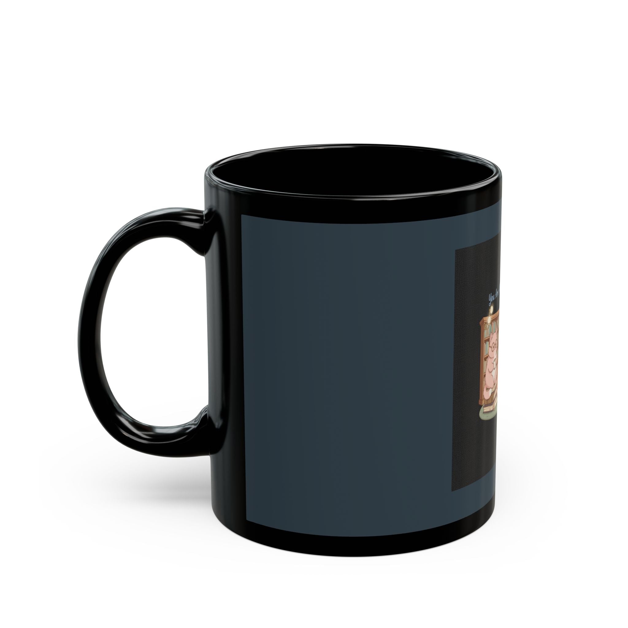 Cats With Glasses Black Mug 11oz – You Are Allowed to Grow Slowly