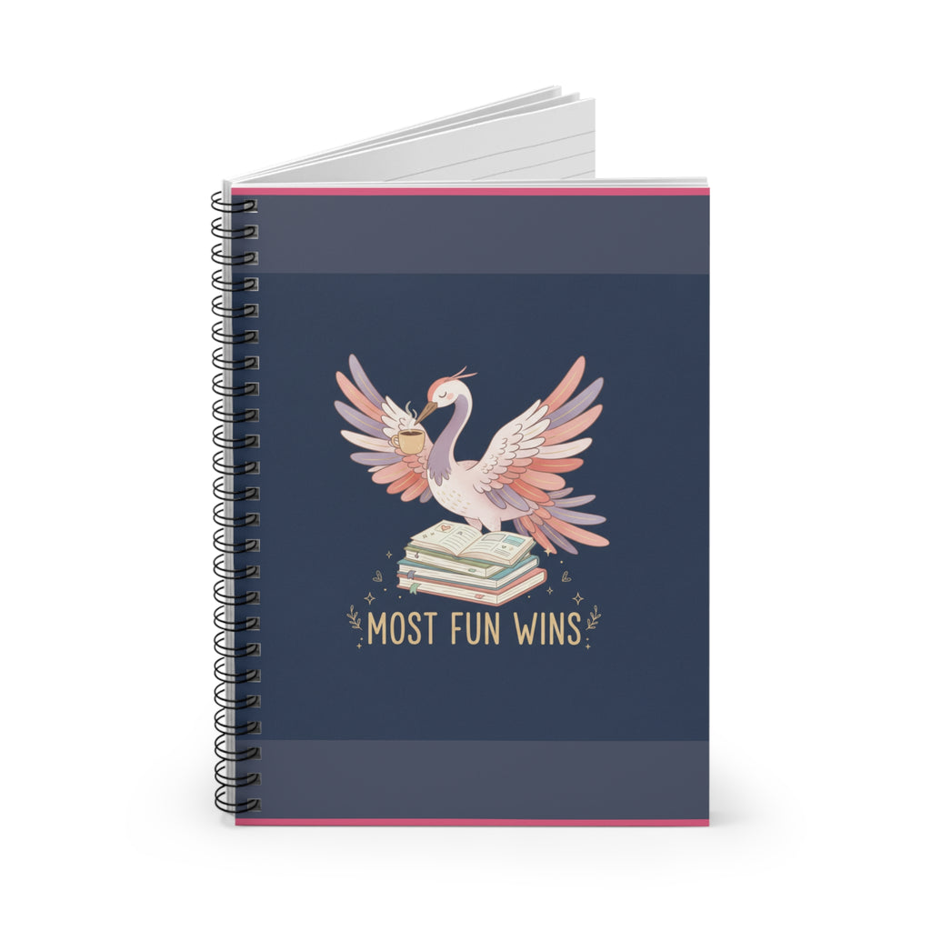 Crane Spiral Notebook – Most Fun Wins