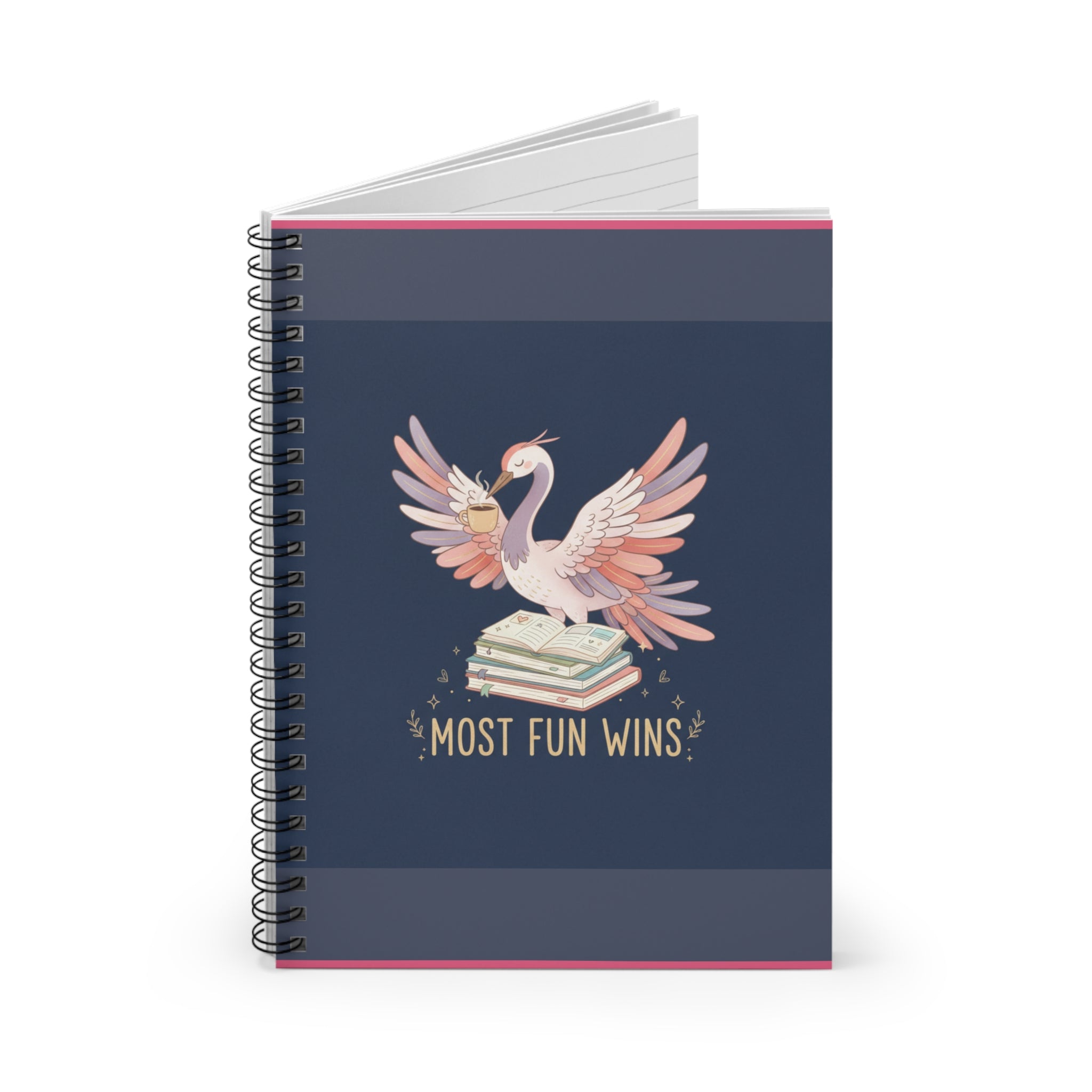 Crane Spiral Notebook – Most Fun Wins