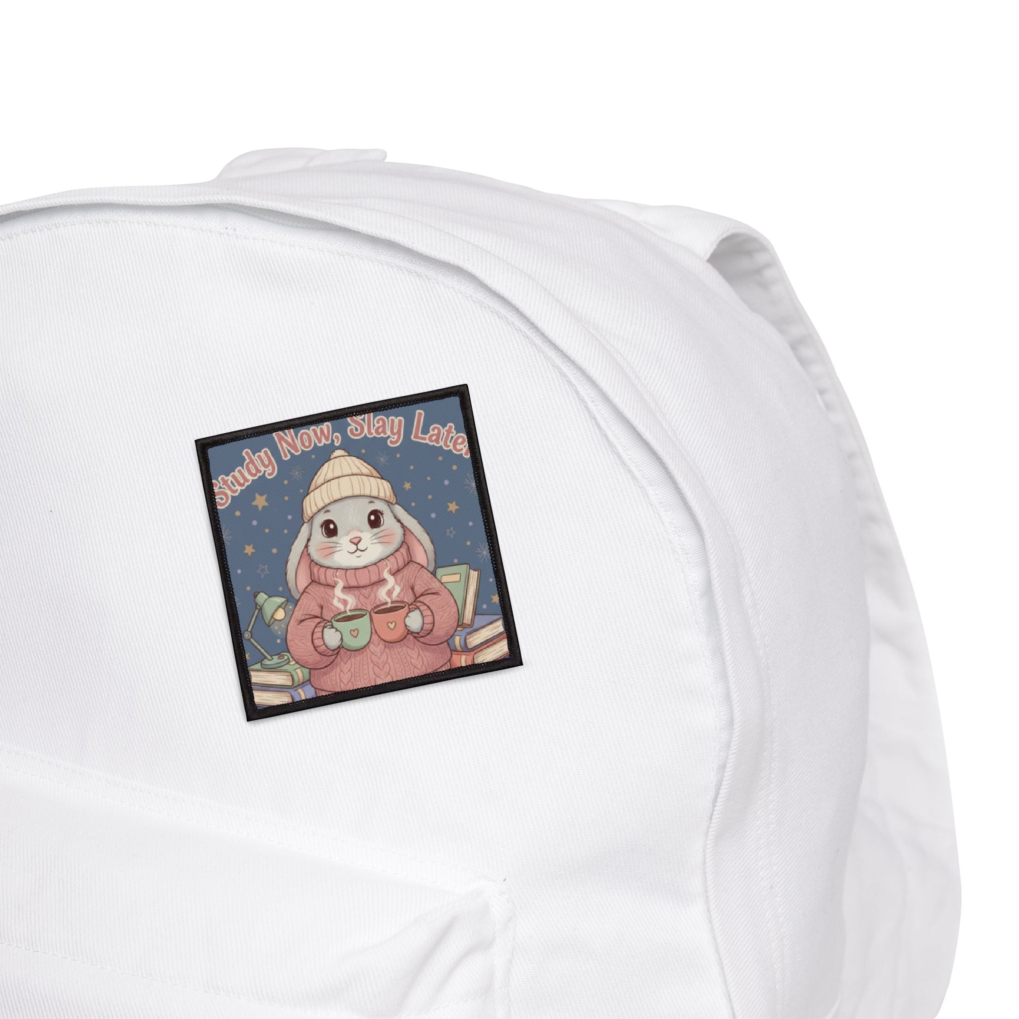 Rabbit Iron-On Patch – Study Now, Slay Later