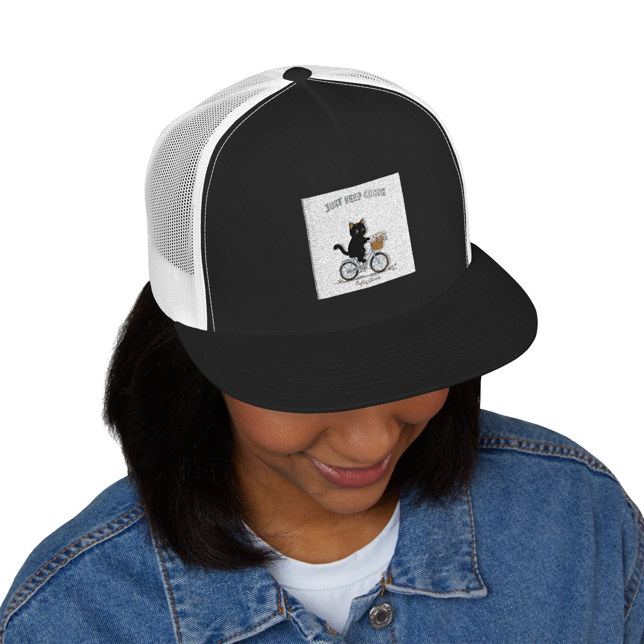 "Design" Black Cat Trucker Cap | College Girl Gift | Fashion | KayKay Classics