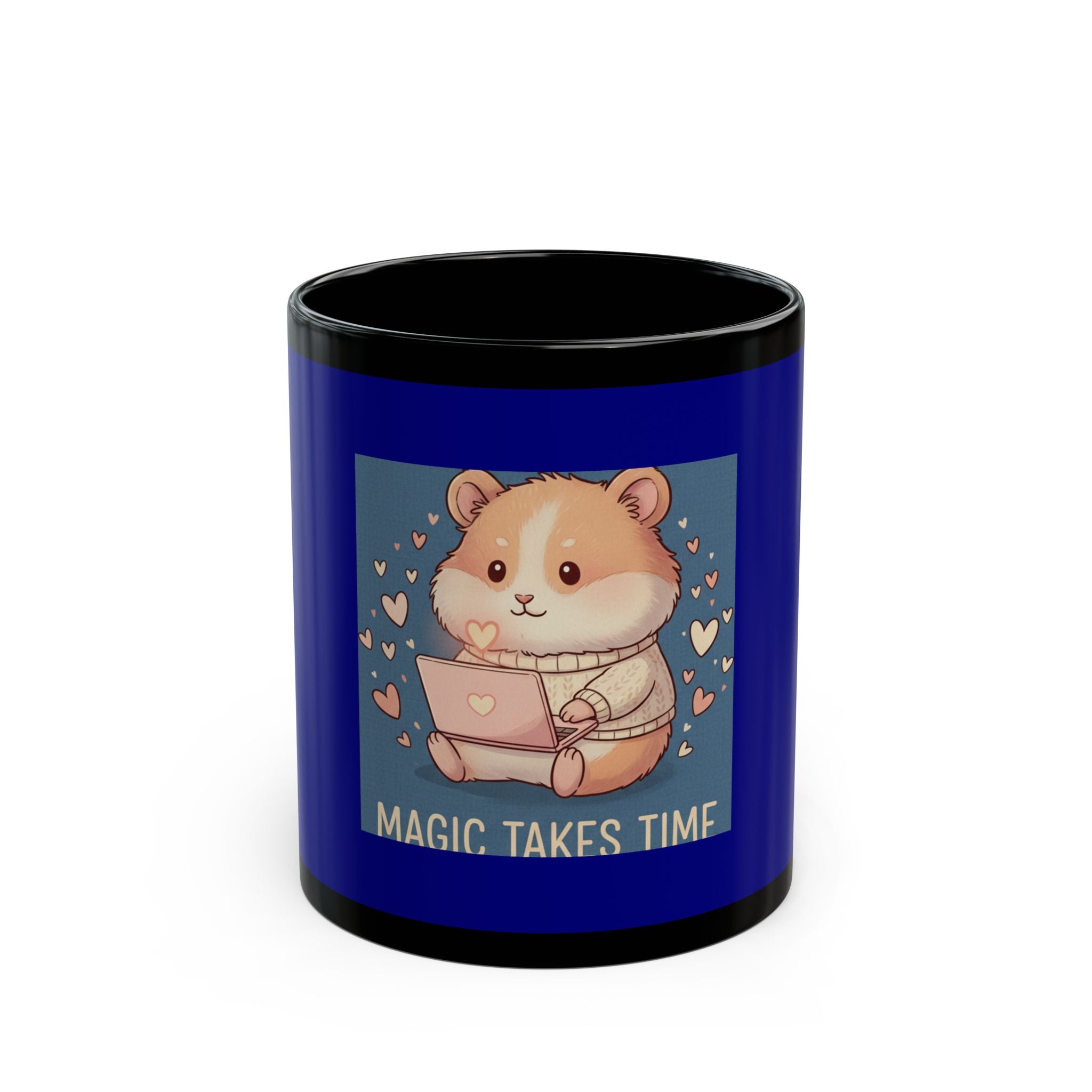 Hamster Black Mug 11oz – Magic Takes Time