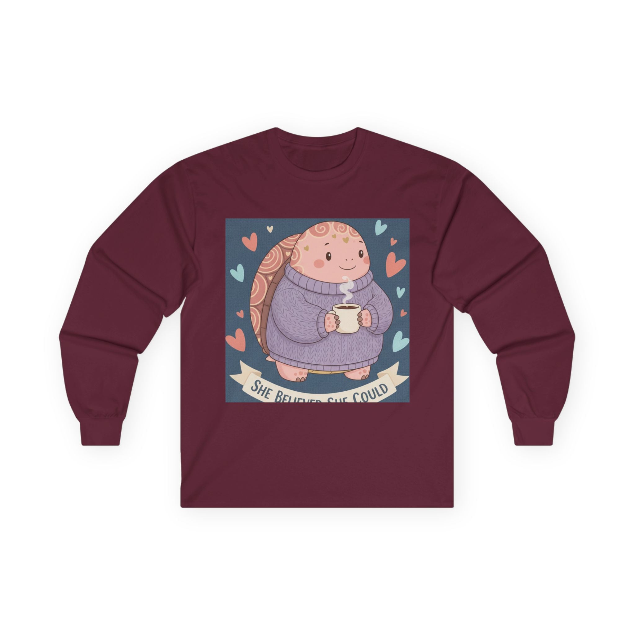 Turtle Long Sleeve Tee – She Believed She Could