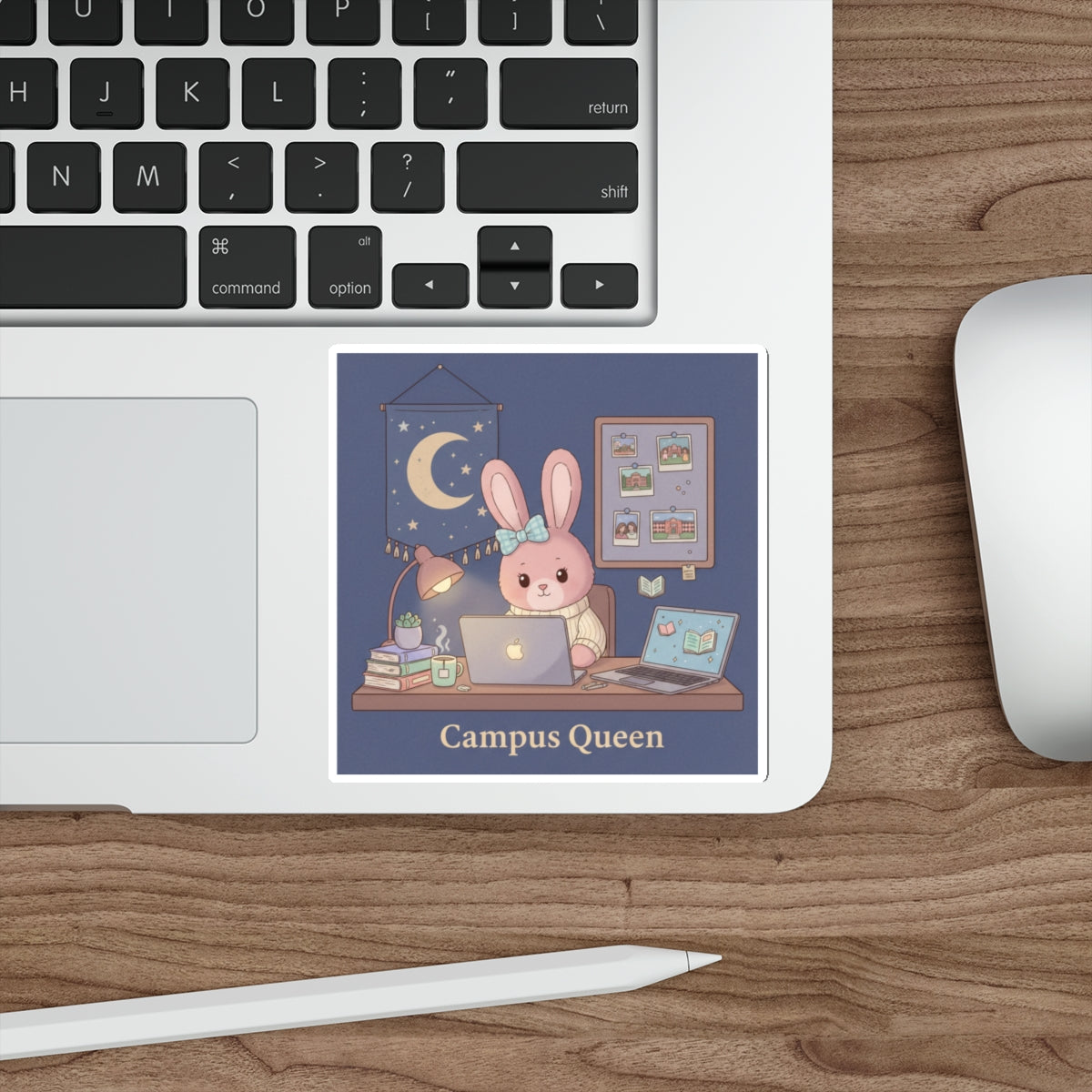 Rabbit Die-Cut Sticker – Campus Queen