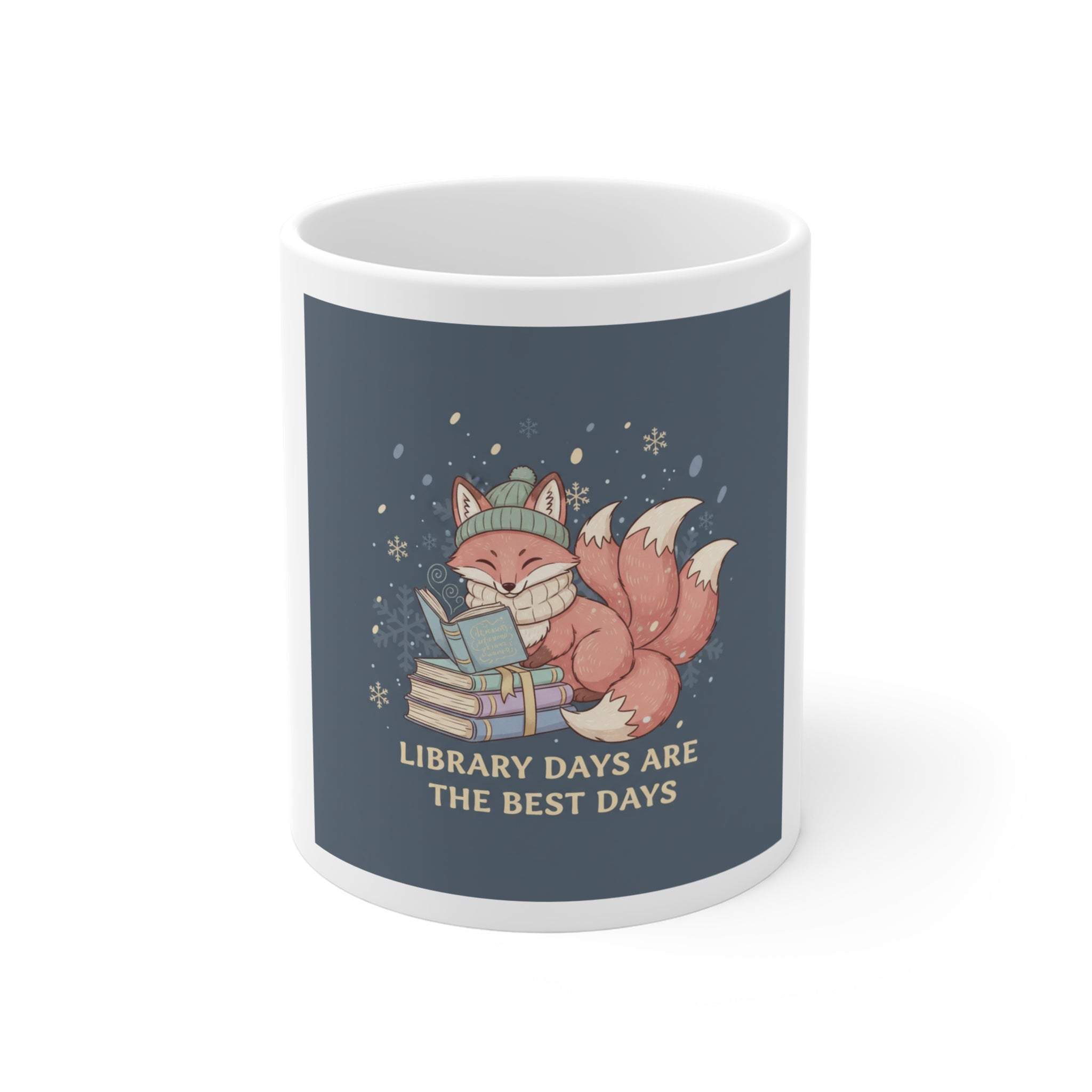 LIBRARY DAYS ARE THE BEST DAYS Fox Mug 11oz