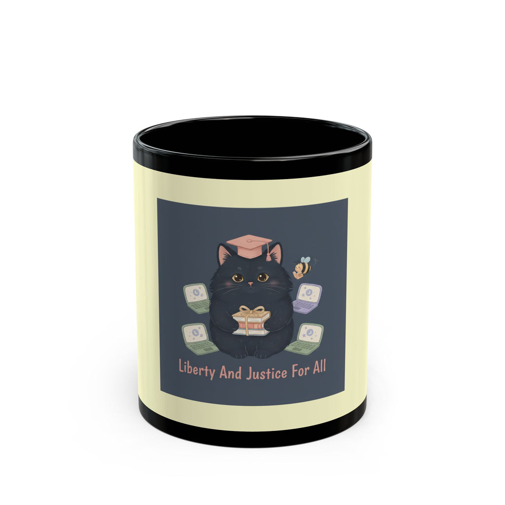 Black Cat Black Mug 11oz – Liberty and Justice for All