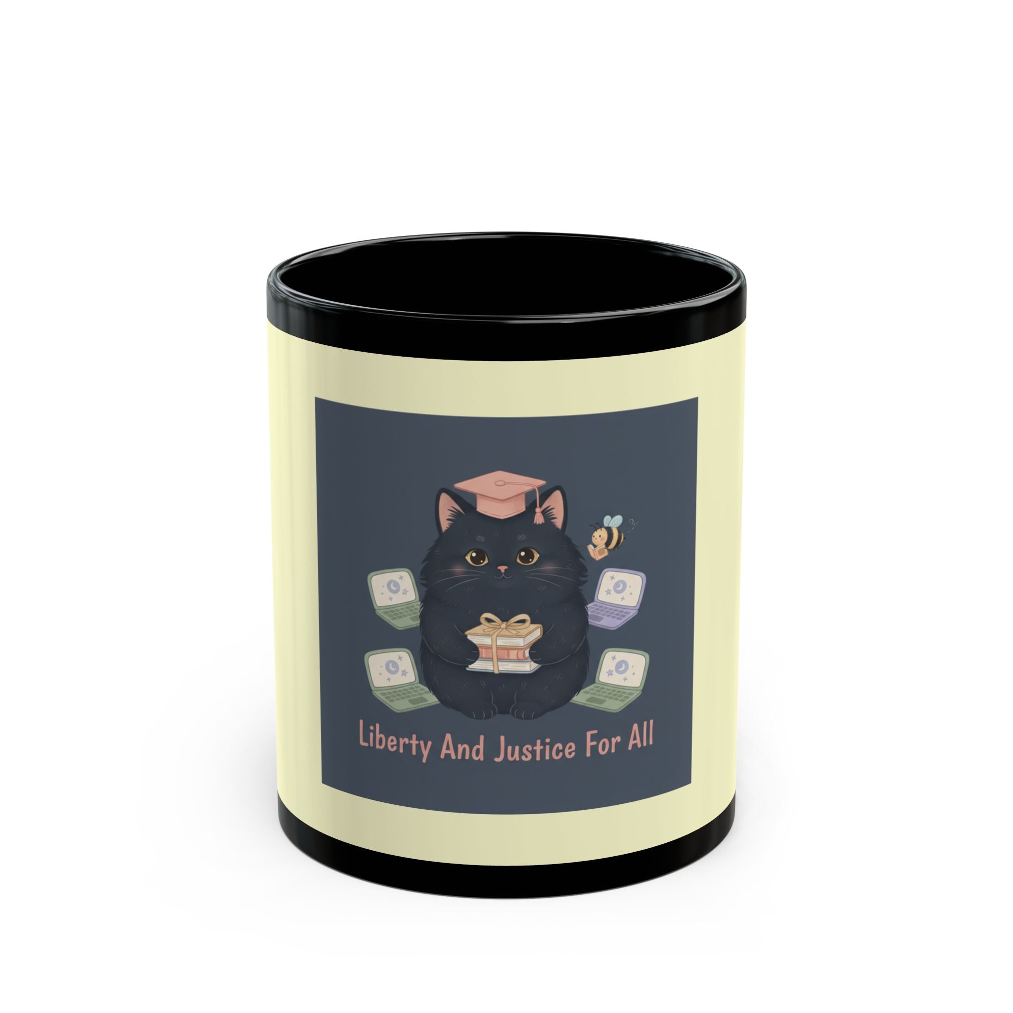 Black Cat Black Mug 11oz – Liberty and Justice for All