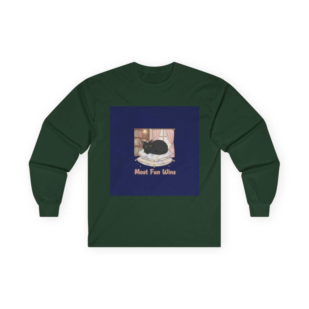 Black Cat Long Sleeve Tee – Most Fun Wins
