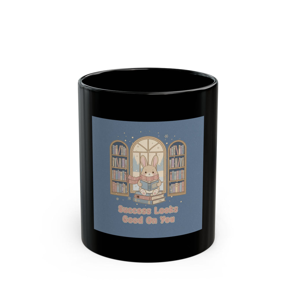 Bunny Black Mug 11oz – Success Looks Good on You