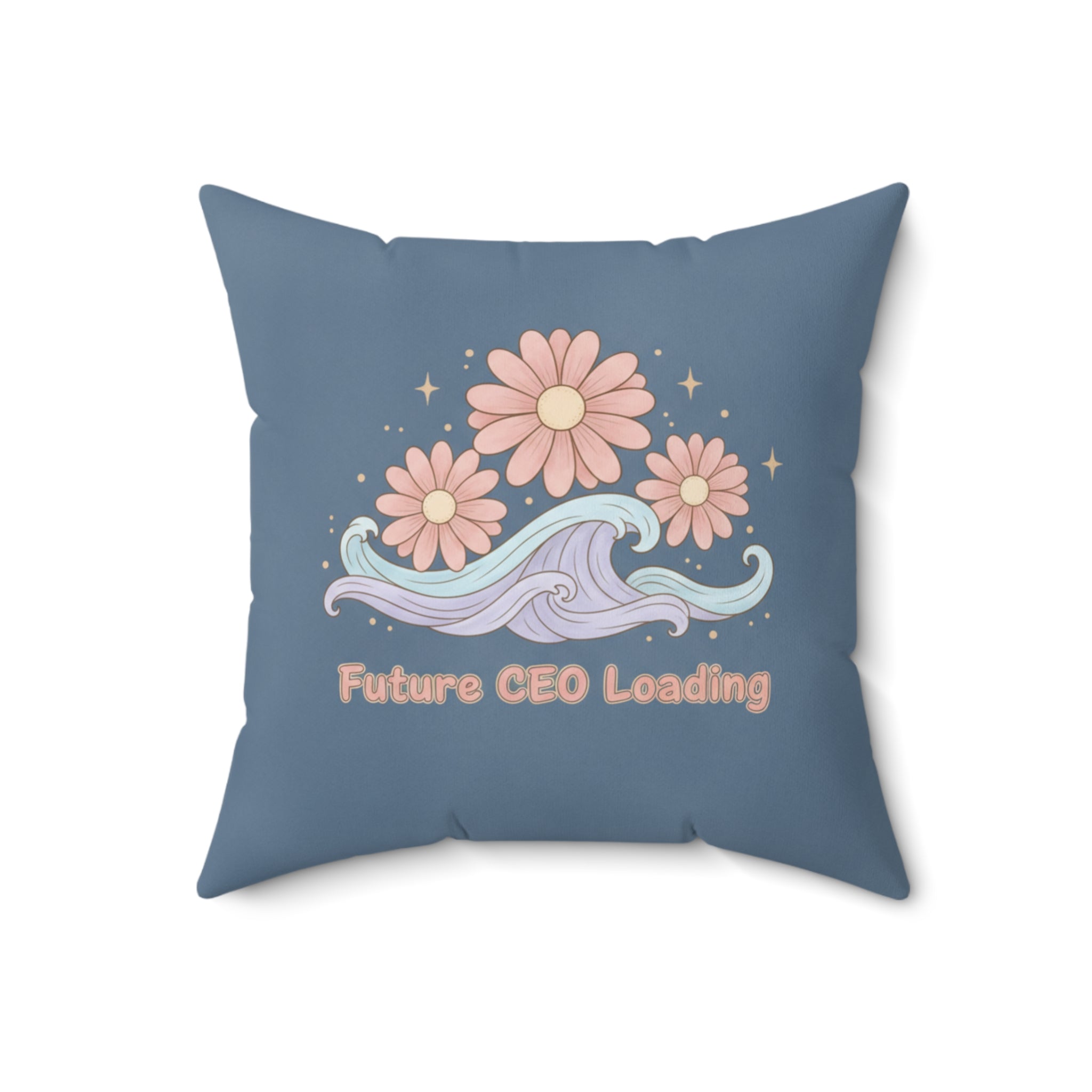 Daisies And Gentle Waves Square Pillow – Future Ceo Loading