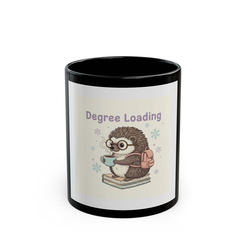 Degree Loading Hedgehog Black Mug 11oz