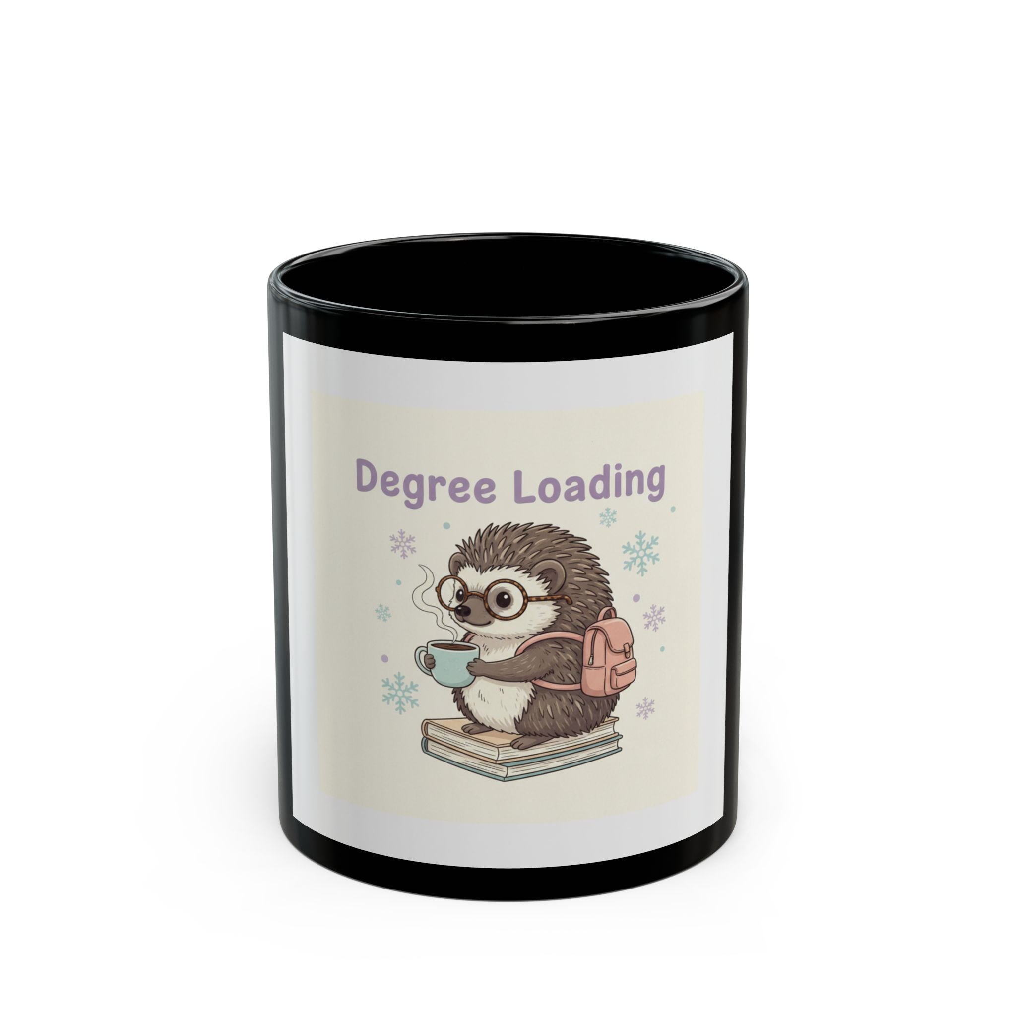Degree Loading Hedgehog Black Mug 11oz