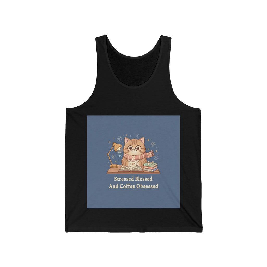 Bear Tank Top – Stressed Blessed and Coffee Obsessed