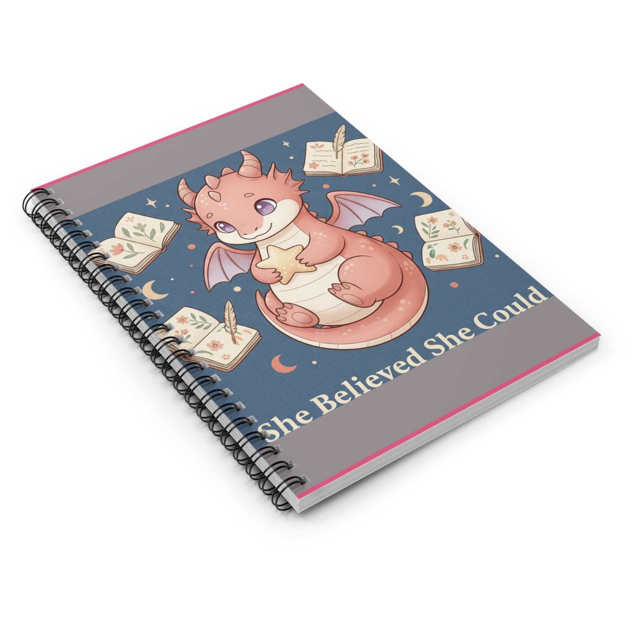 Dragon Spiral Notebook – She Believed She Could