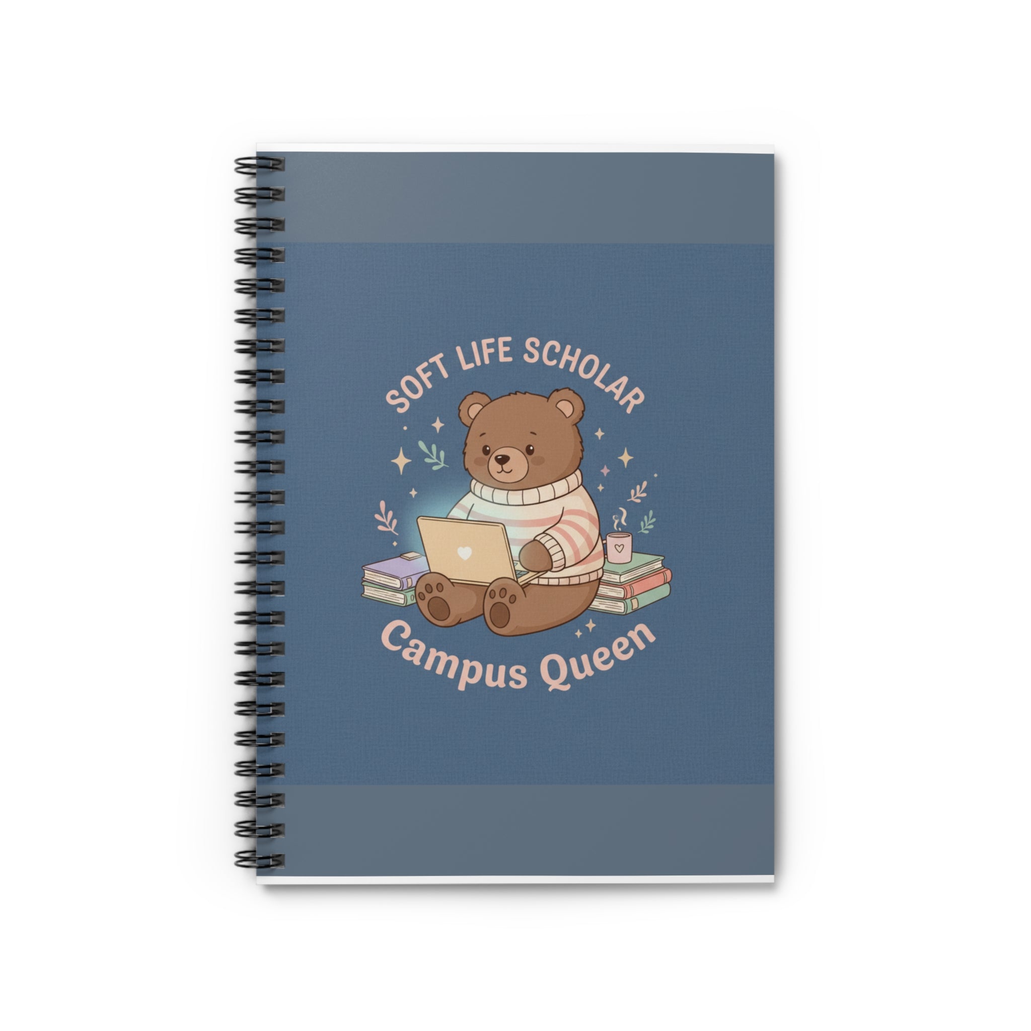 Bear Spiral Notebook – Soft Life Scholar Campus Queen
