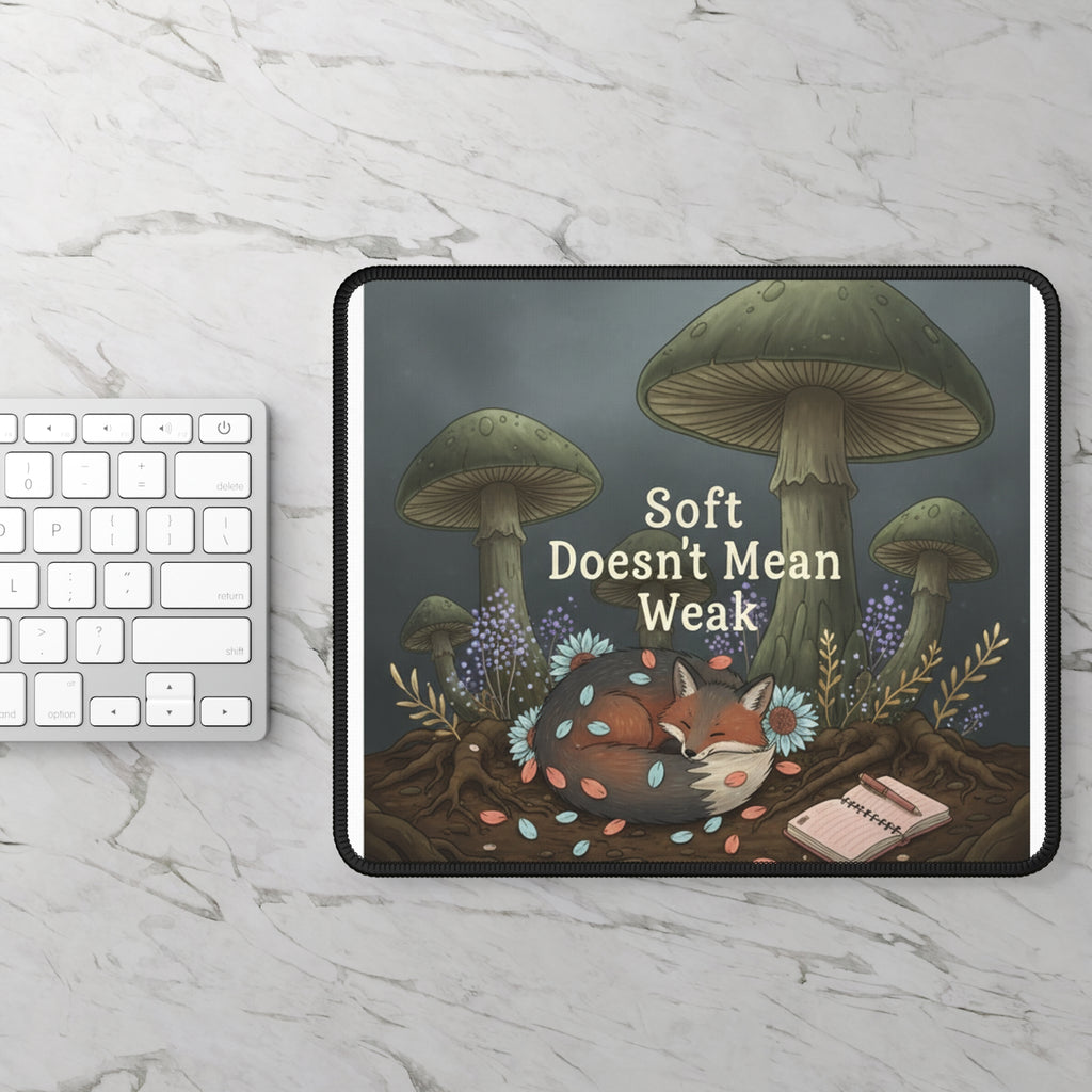 Fox Mouse Pad – Soft Doesnt Mean Weak