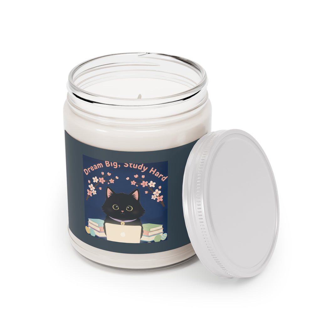 Black Cat Scented Candle – Dream Big Study Hard