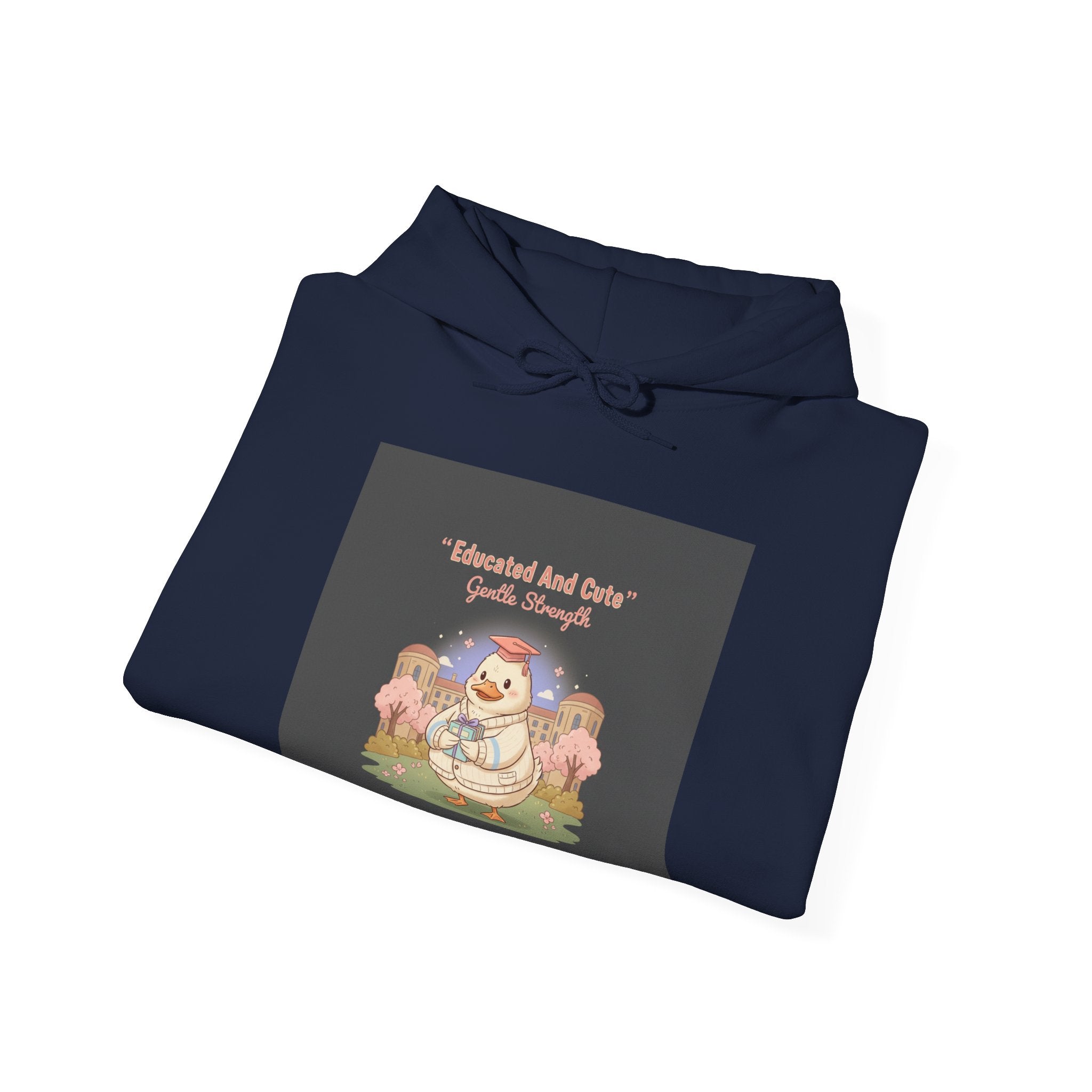 Duck In A Cardigan Hoodie – Educated and Cute Gentle Strength
