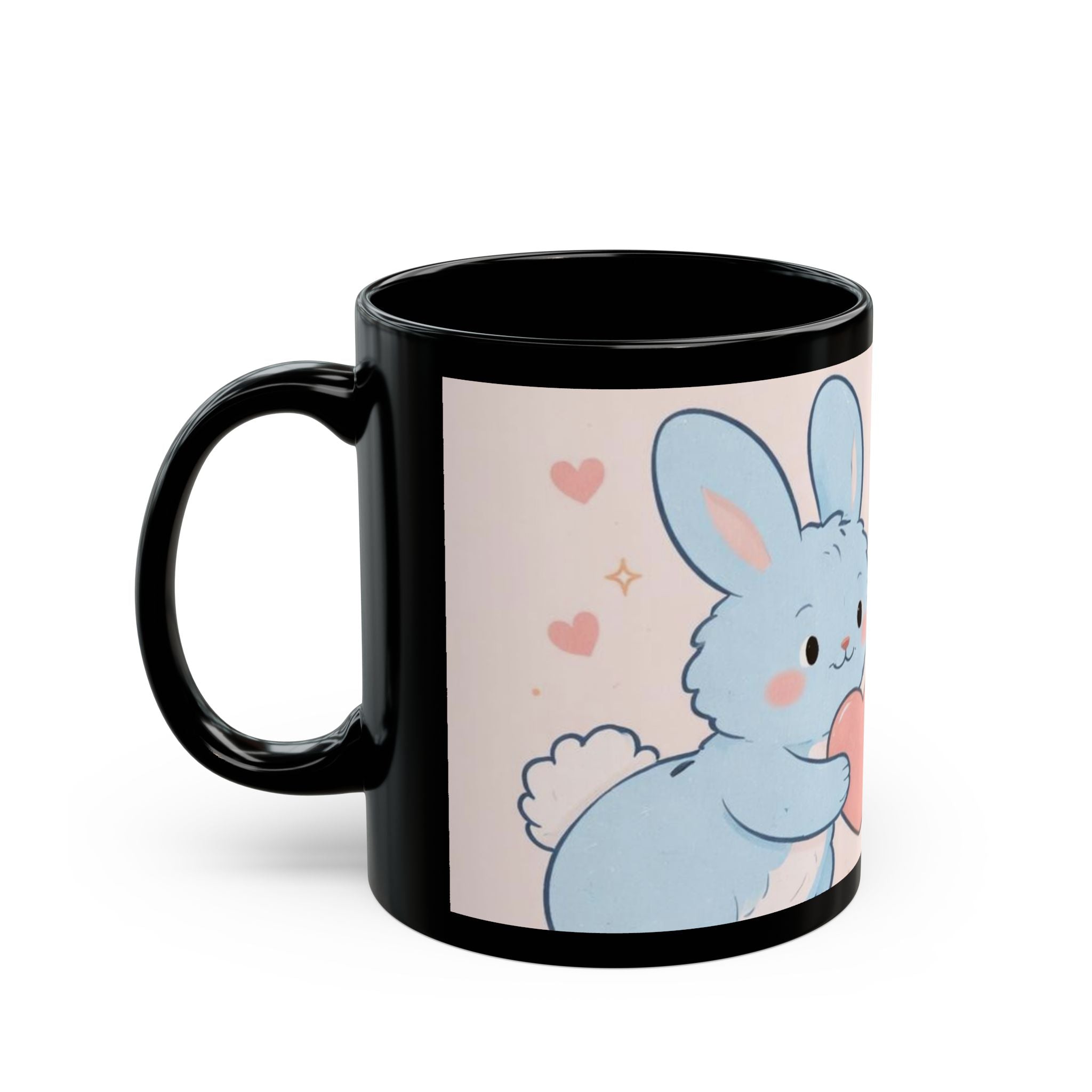 LOVE CAN BE SOFT Black Mug