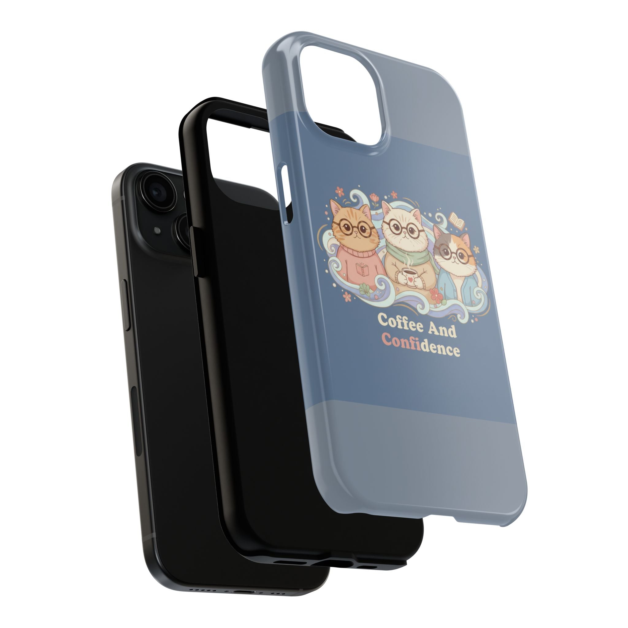 Cats With Glasses Tough Phone Case – Coffee and Confidence