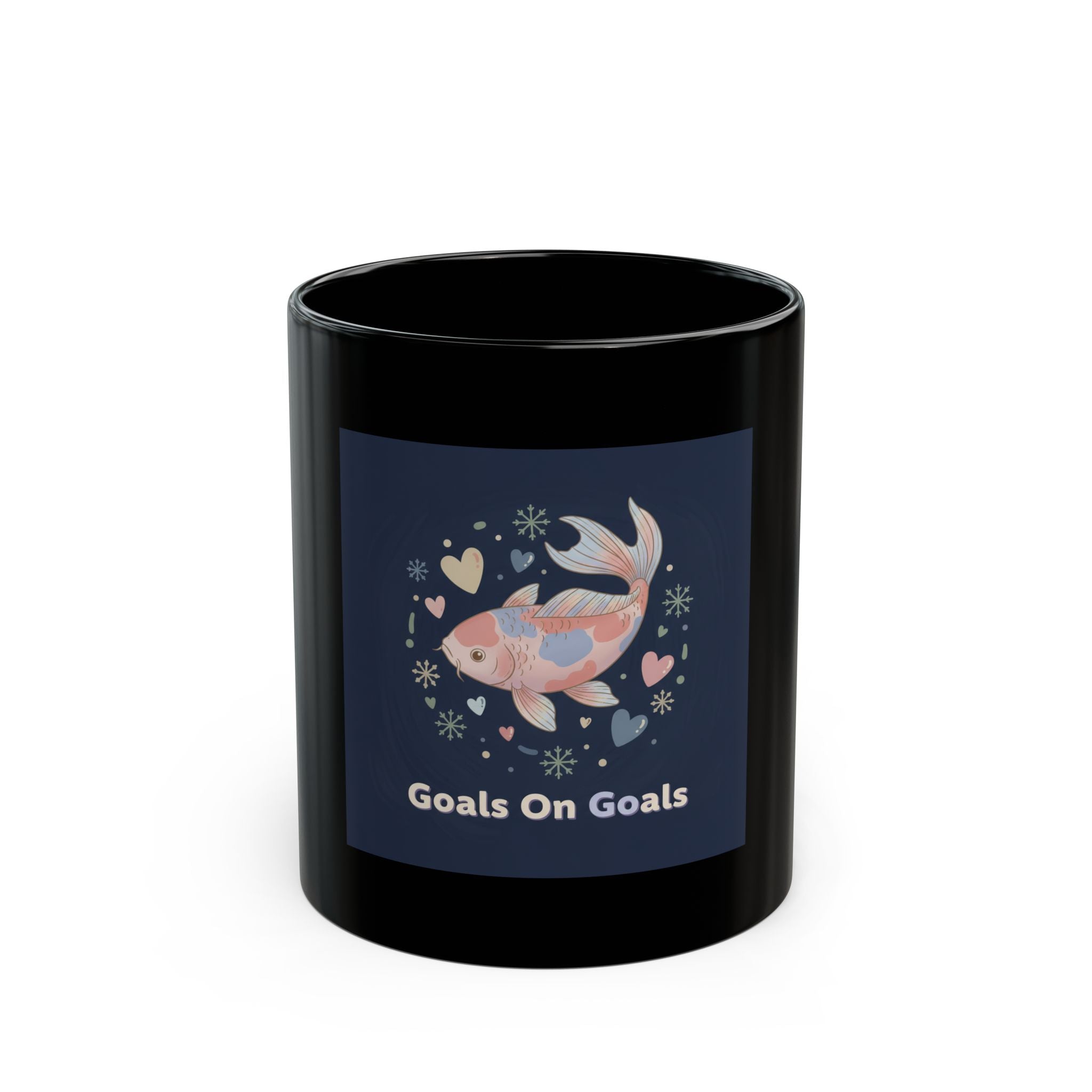 Goals on Goals Black Mug 11oz