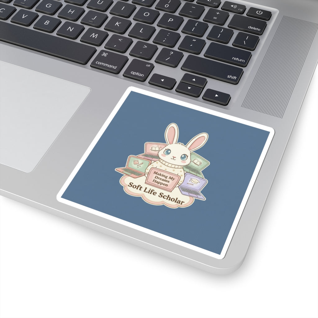 Bunny Kiss-Cut Sticker – Making My Dreams Happen Soft Life Schola