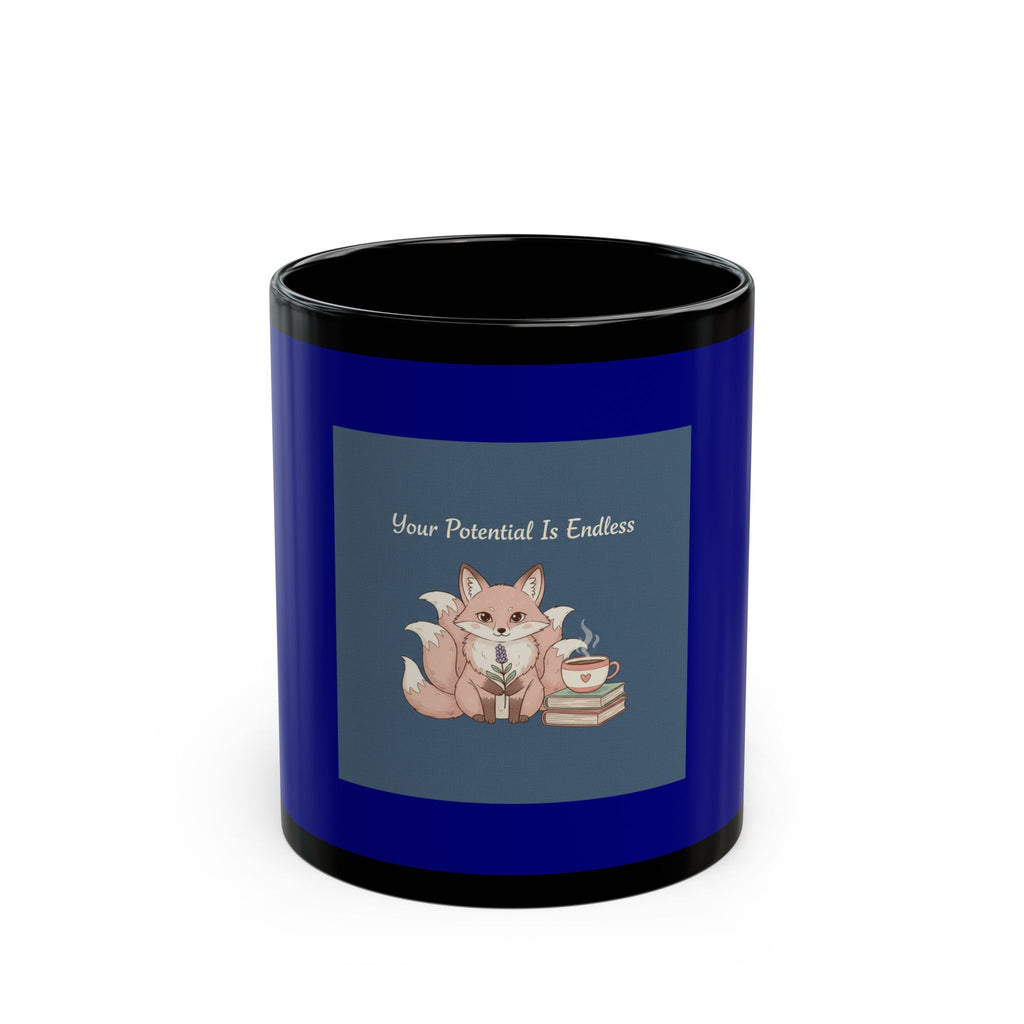 Kitsune Black Mug 11oz – Your Potential is Endless