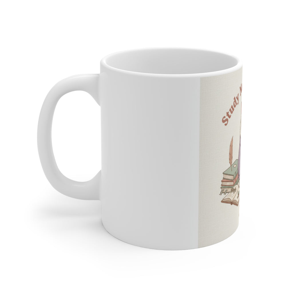 Study Now, Slay Later Cat Mug 11oz