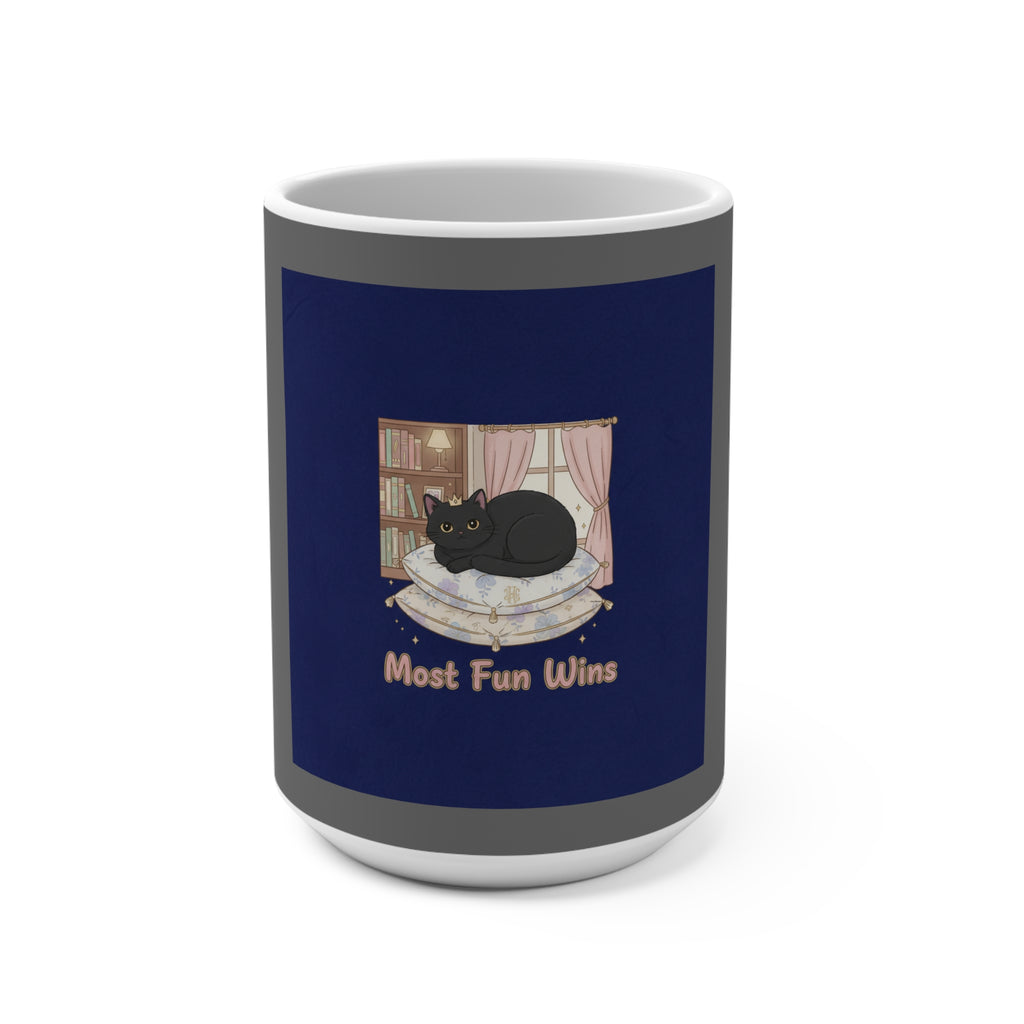 Black Cat Mug 15oz – Most Fun Wins