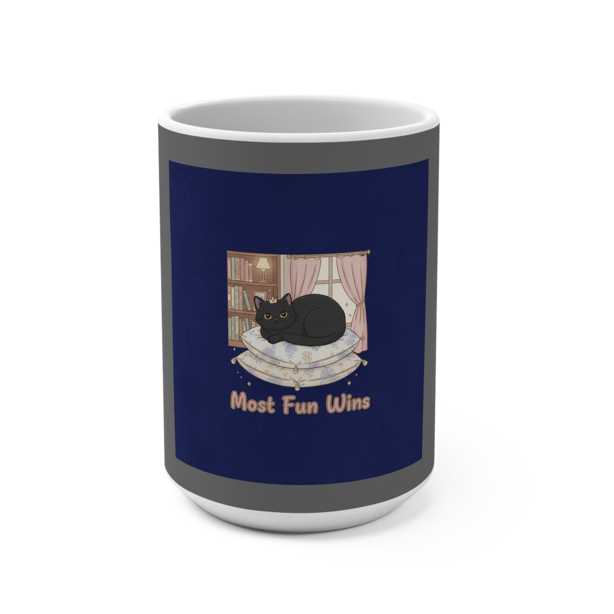 Black Cat Mug 15oz – Most Fun Wins