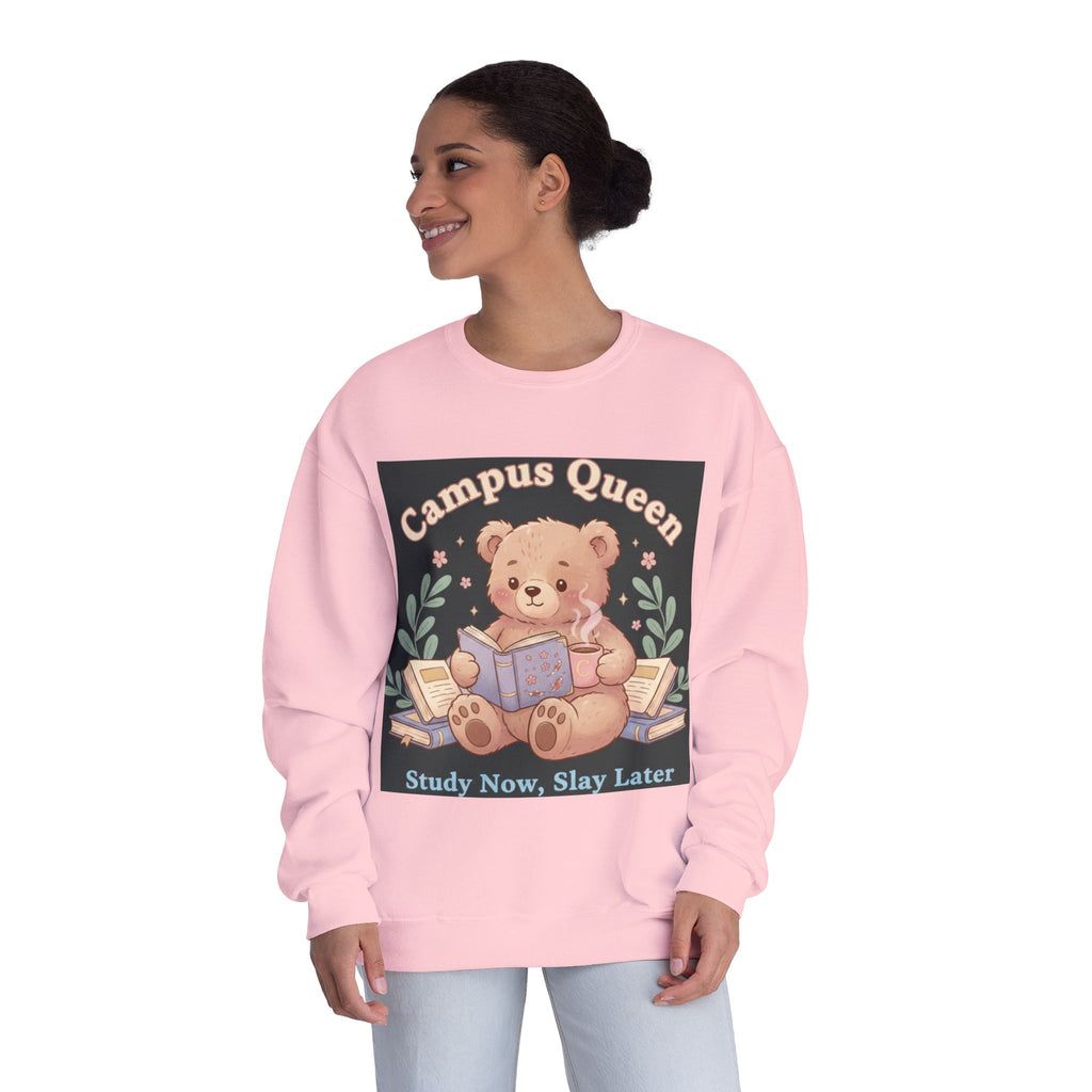 Bear Crewneck Sweatshirt – Campus Queen Study Now Slay Later