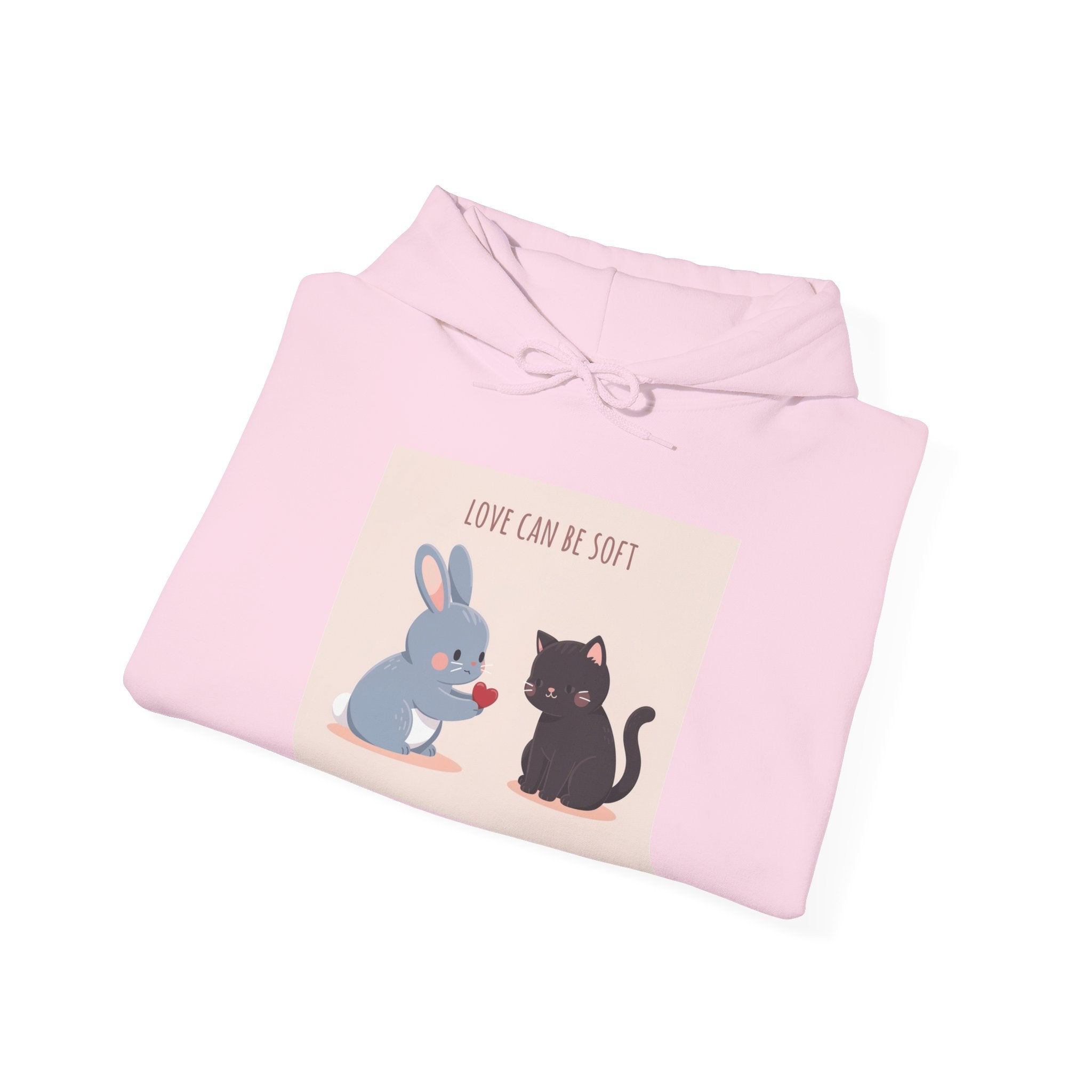 "LOVE CAN BE SOFT" Black Cat Hoodie | College Girl Gift | Fashion | KayKay Classics
