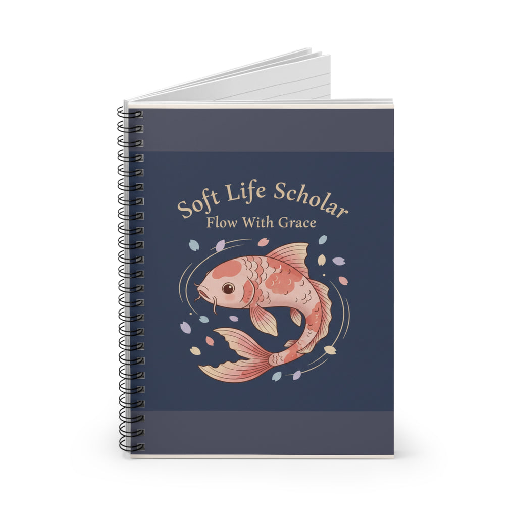 Koi Spiral Notebook – Soft Life Scholar Flow With Grace