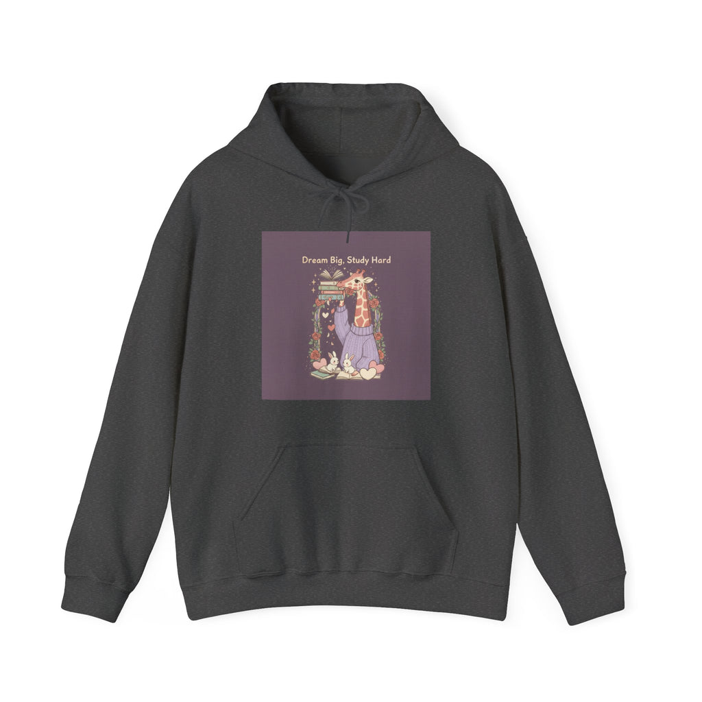 Dream Big, Study Hard Giraffe, bunnies Hoodie