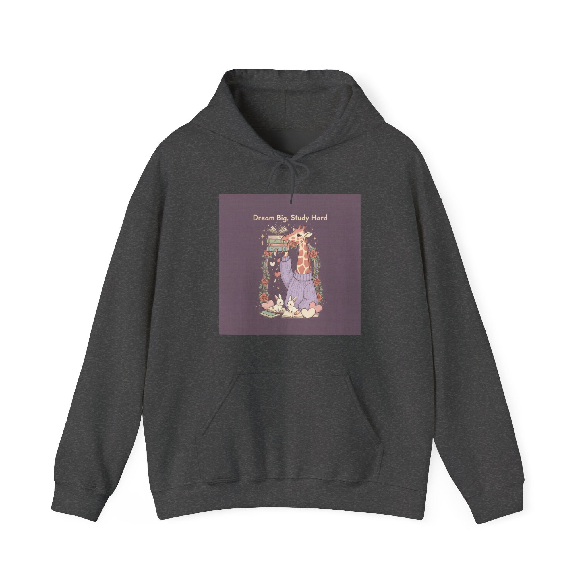 Dream Big, Study Hard Giraffe, bunnies Hoodie