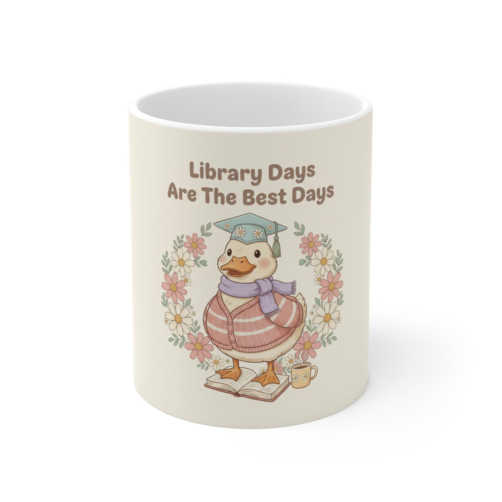 Library Days Are The Best Days Duck Mug 11oz