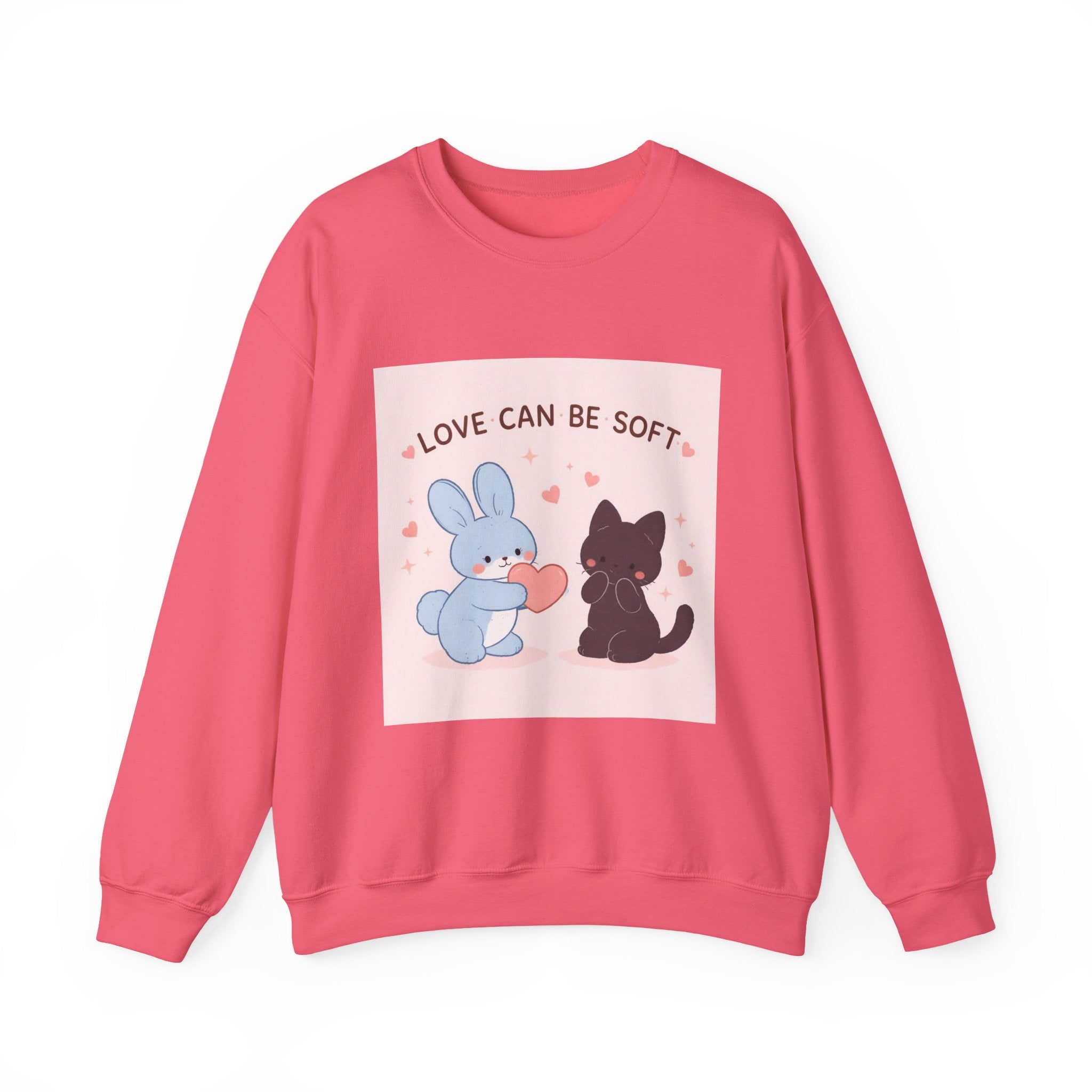 "LOVE CAN BE SOFT" Black Cat Crewneck | College Girl Gift | Fashion | KayKay Classics
