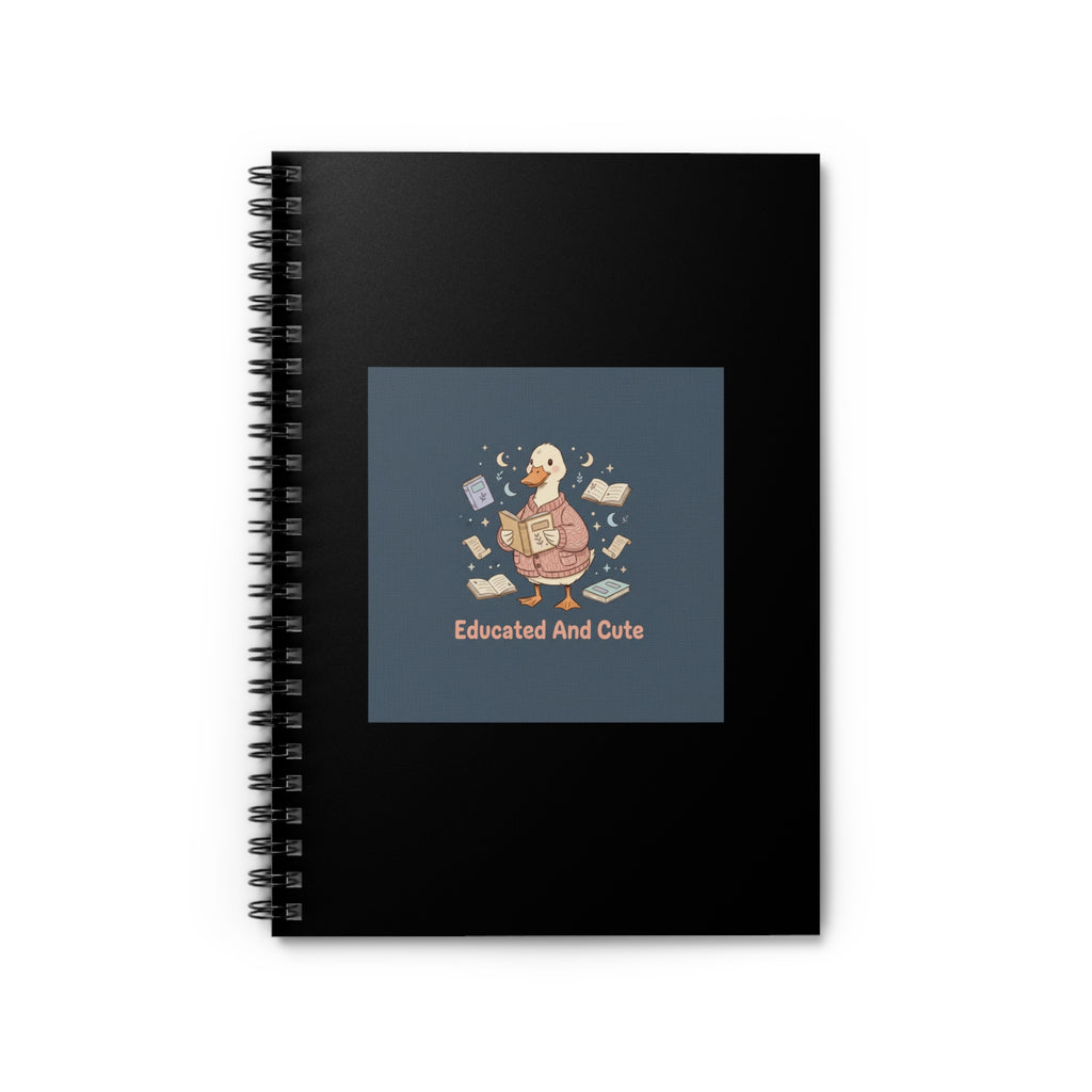 educated and cute Spiral Notebook