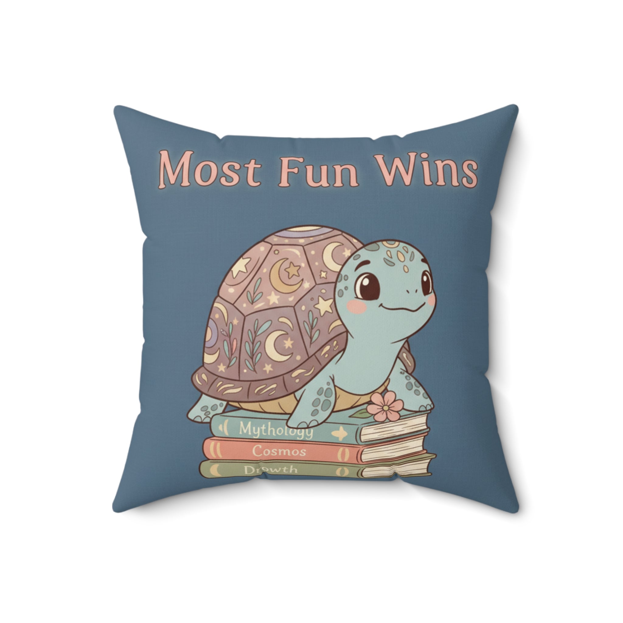 Turtle Square Pillow – Most Fun Wins