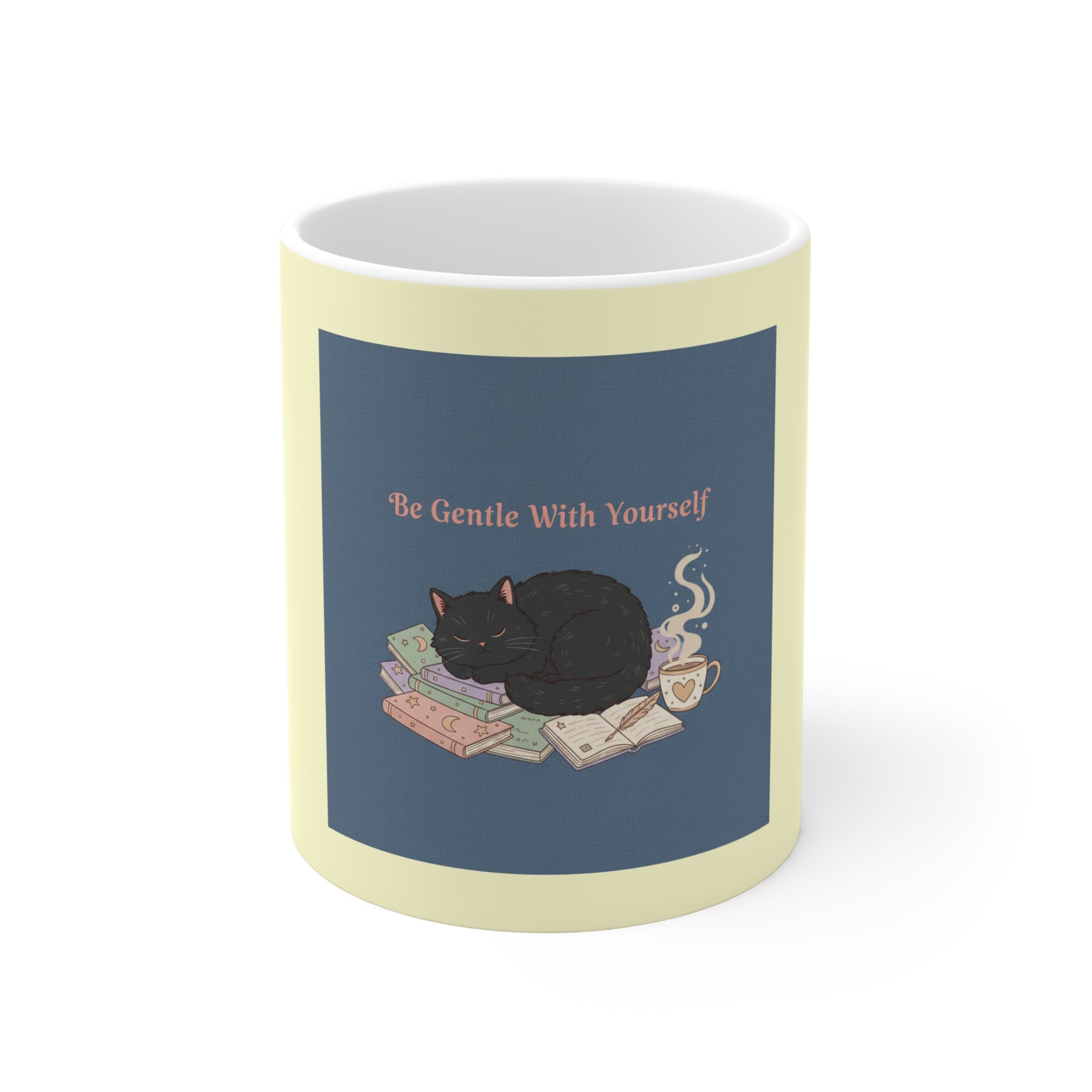 Black Cat Mug 11oz – Be Gentle With Yourself