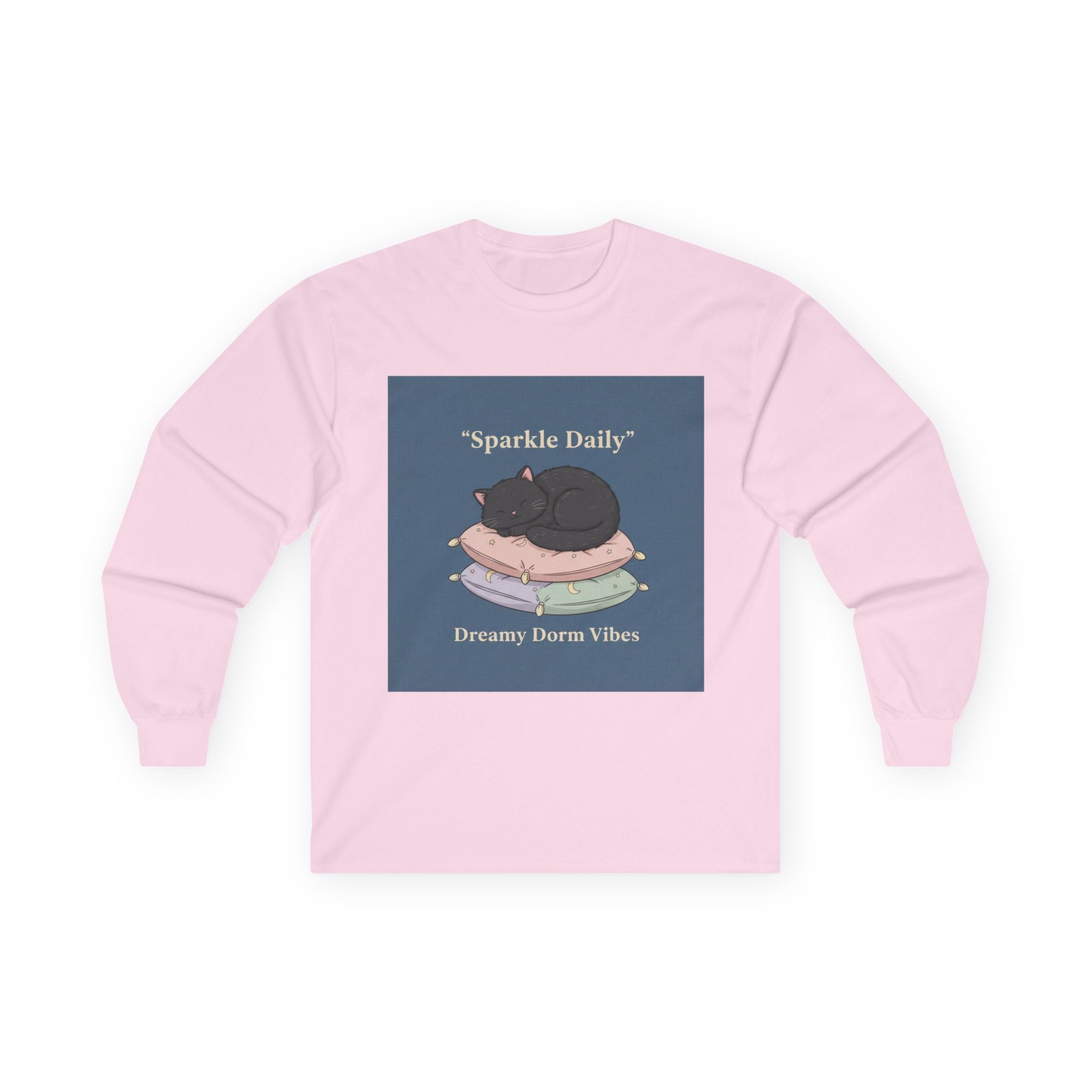 Black Cat Long Sleeve Tee – Sparkle Daily Dreamy Dorm Vibes