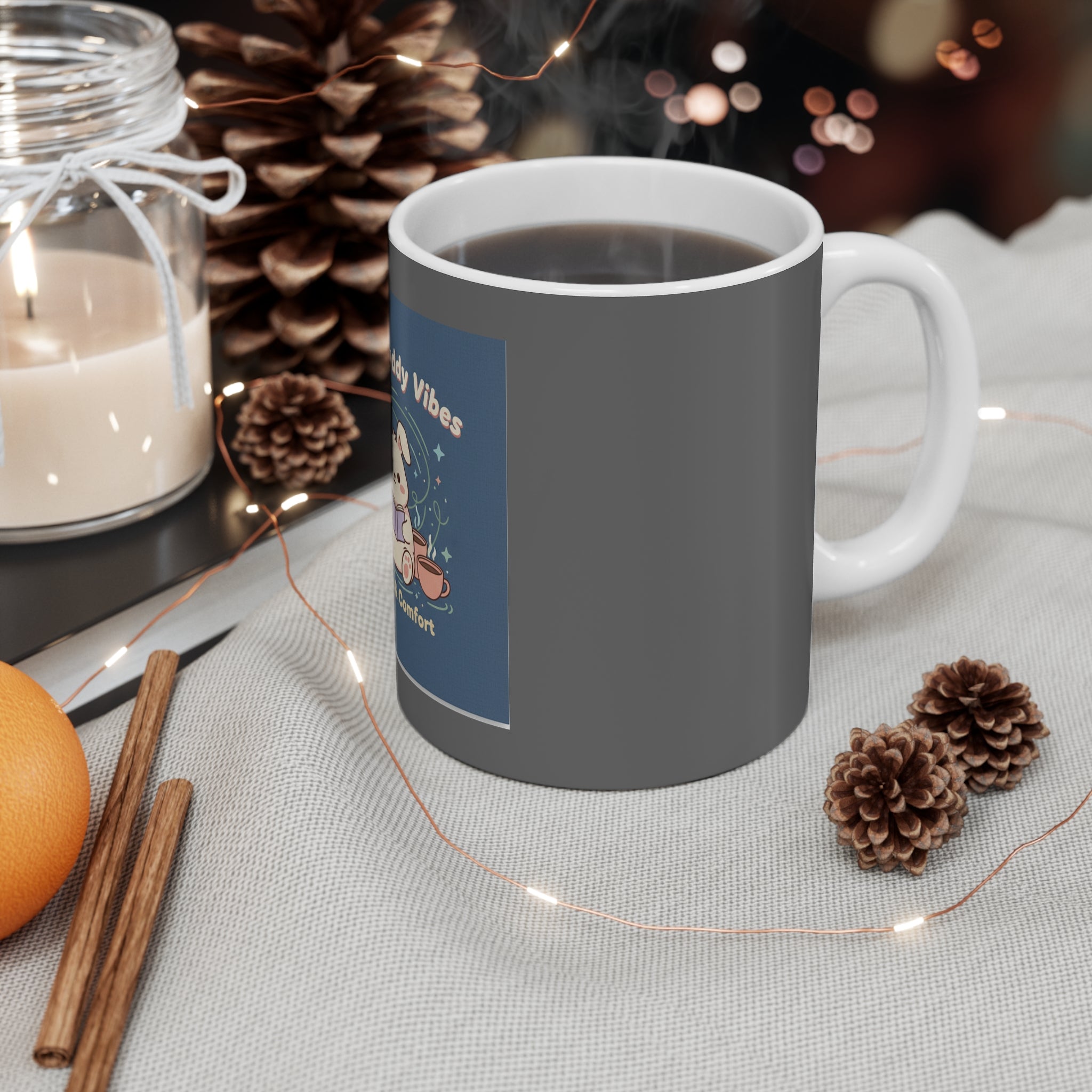 Bunny Mug 11oz – Study Buddy Vibes Coffee Comfort
