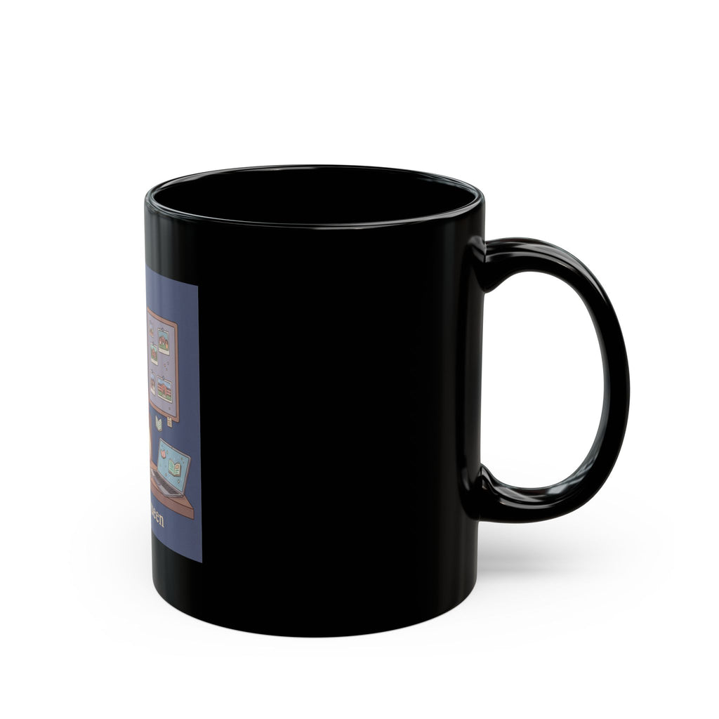 Bunny Black Mug 11oz