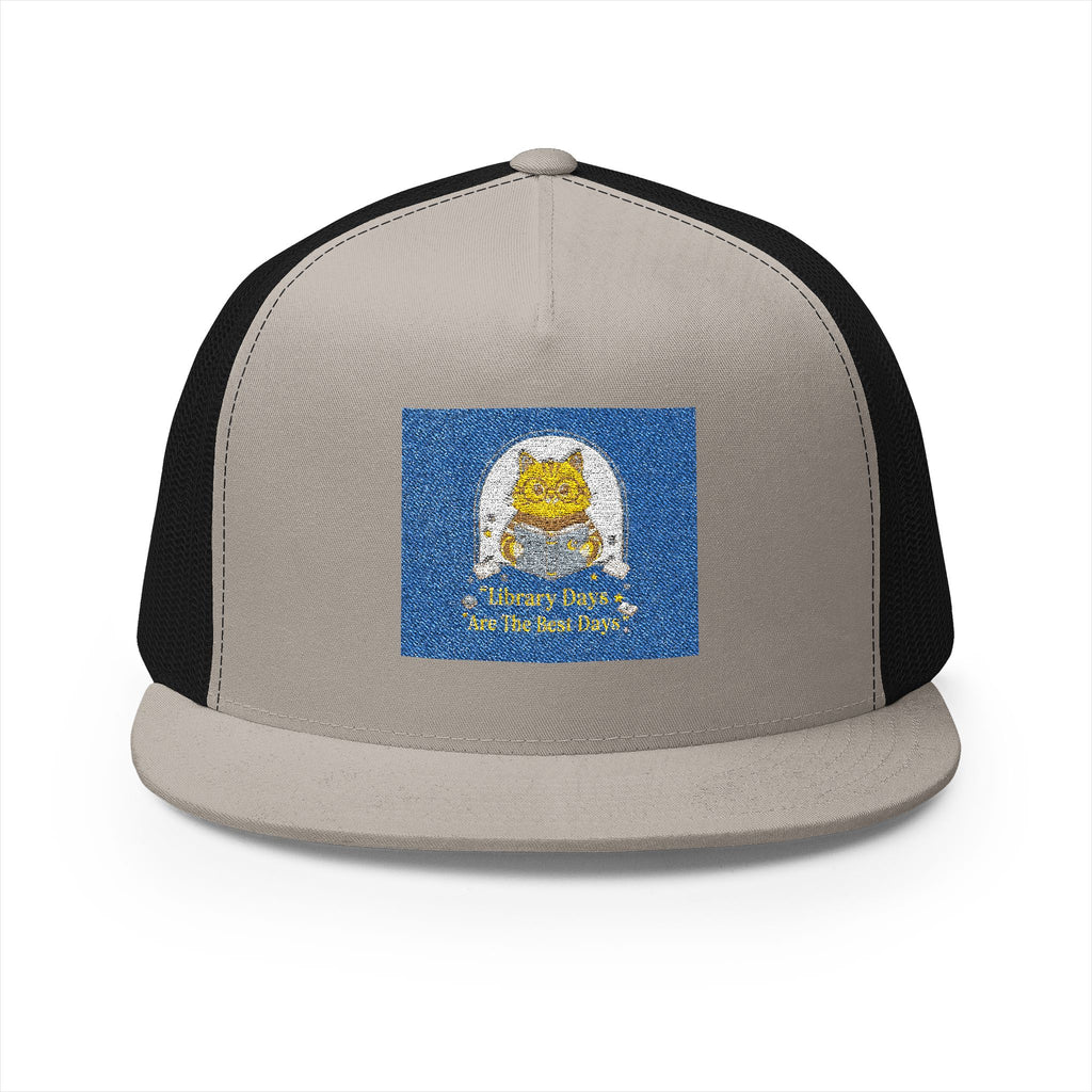 Cat Trucker Cap – Library Days Are the Best Days