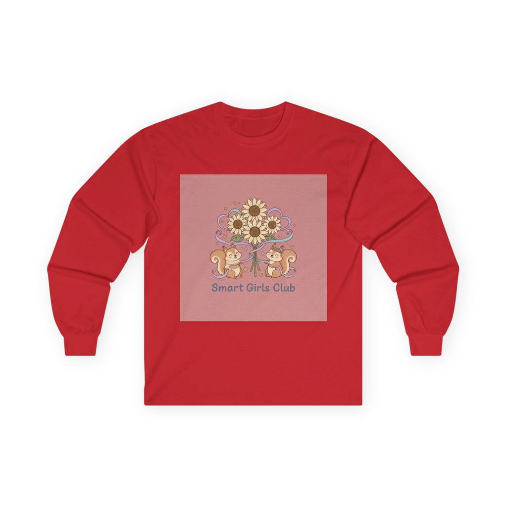 Smart Girls Club Squirrel Long Sleeve Tee