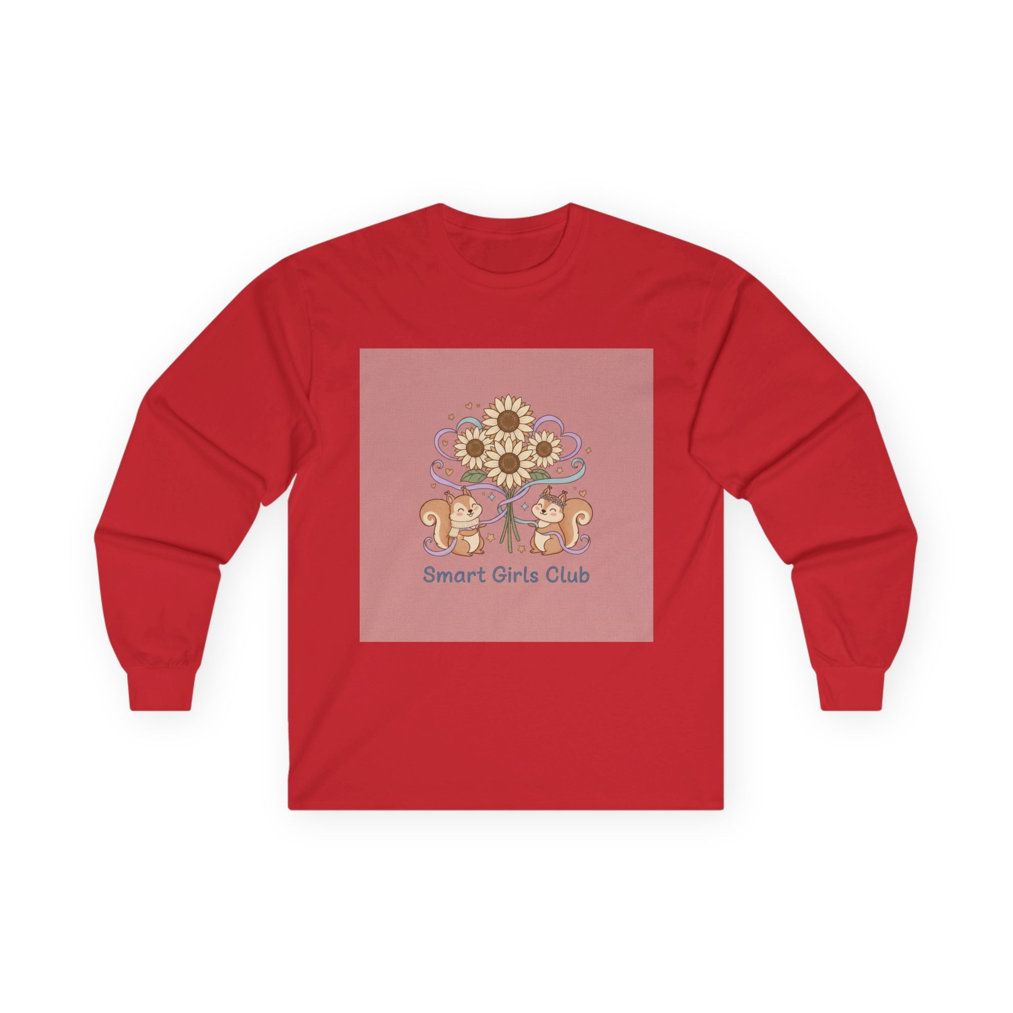 Smart Girls Club Squirrel Long Sleeve Tee