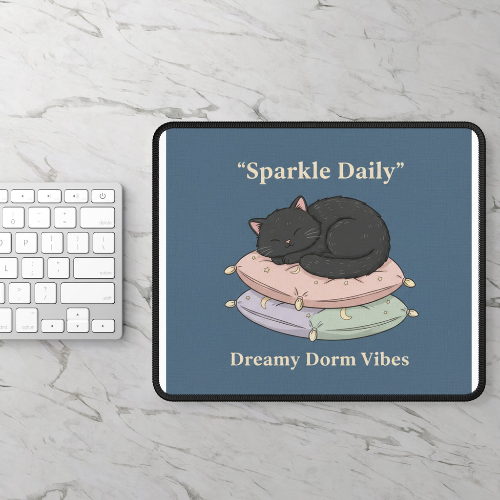 Black Cat Mouse Pad – Sparkle Daily Dreamy Dorm Vibes