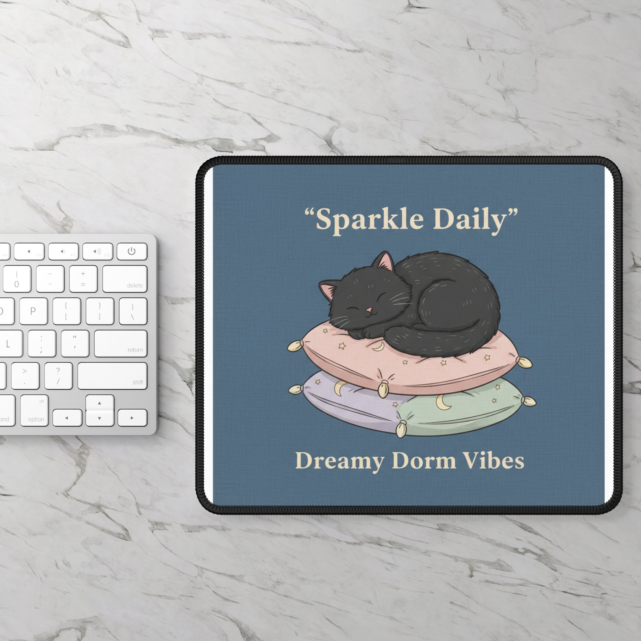 Black Cat Mouse Pad – Sparkle Daily Dreamy Dorm Vibes
