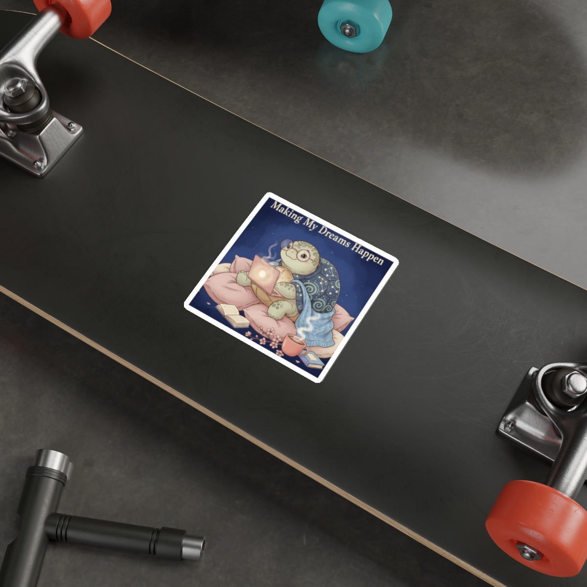 Turtle Die-Cut Sticker – Making My Dreams Happen
