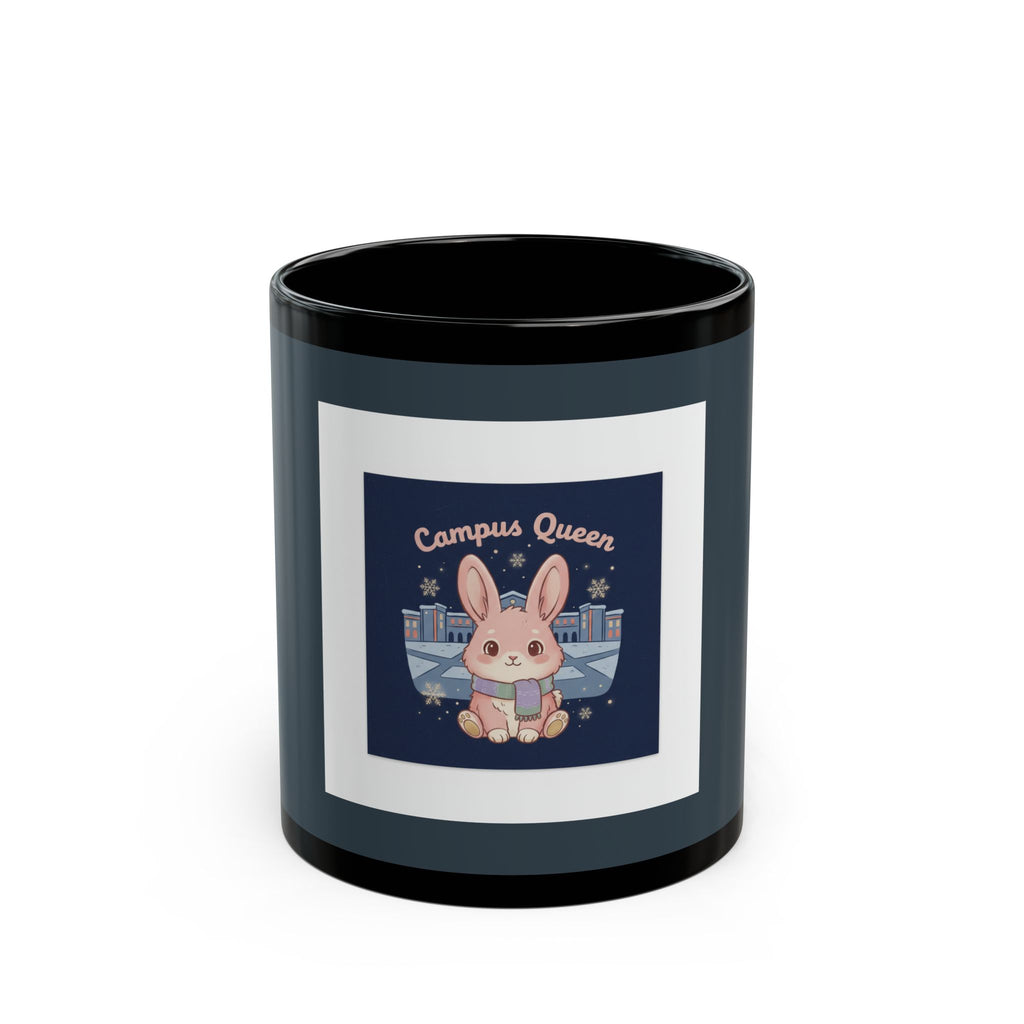 Rabbit Black Mug 11oz – Campus Queen